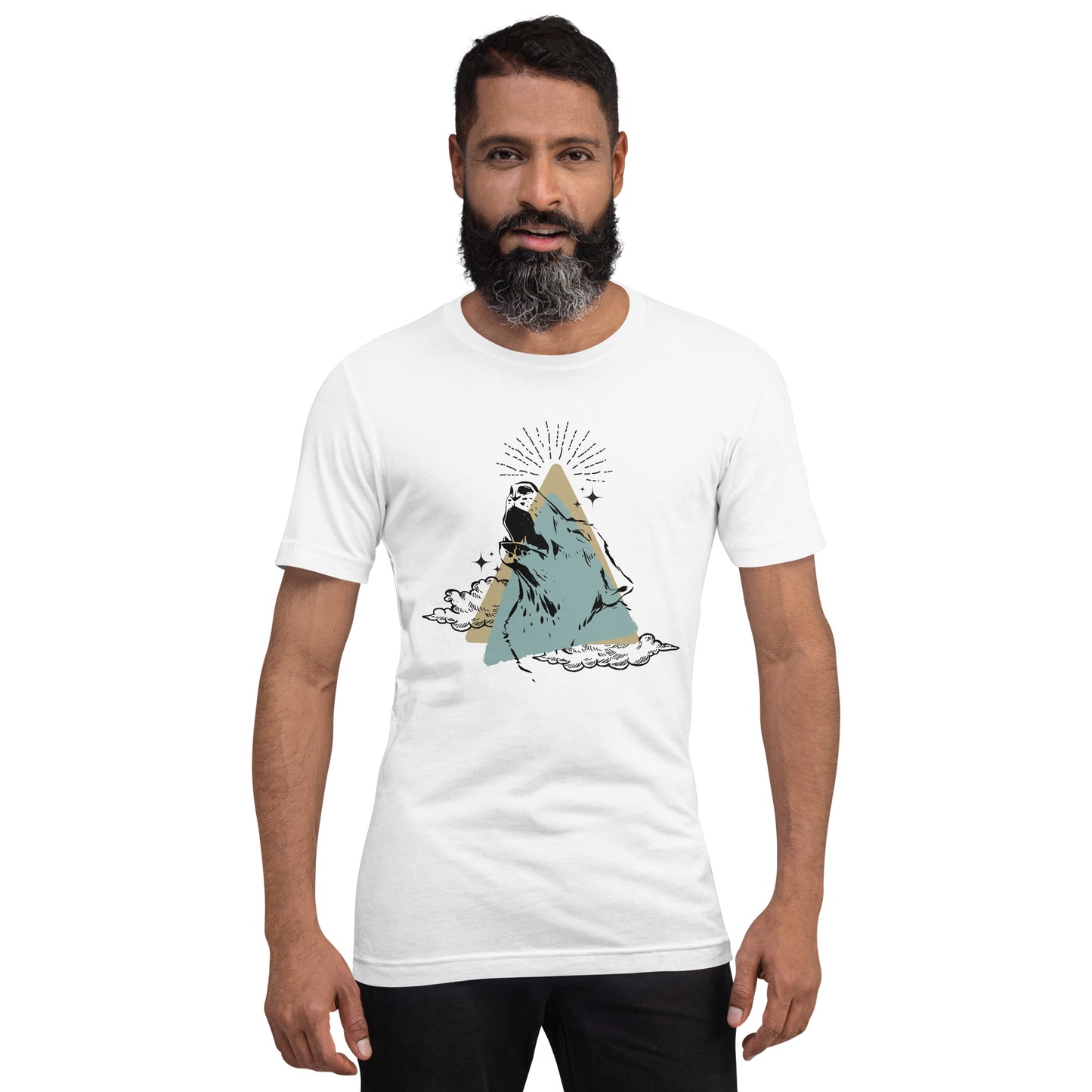 Abstract Layered Howling Wolf Unisex t-shirt