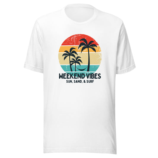 Weekend Vibes Sun Sand Surf Unisex t-shirt