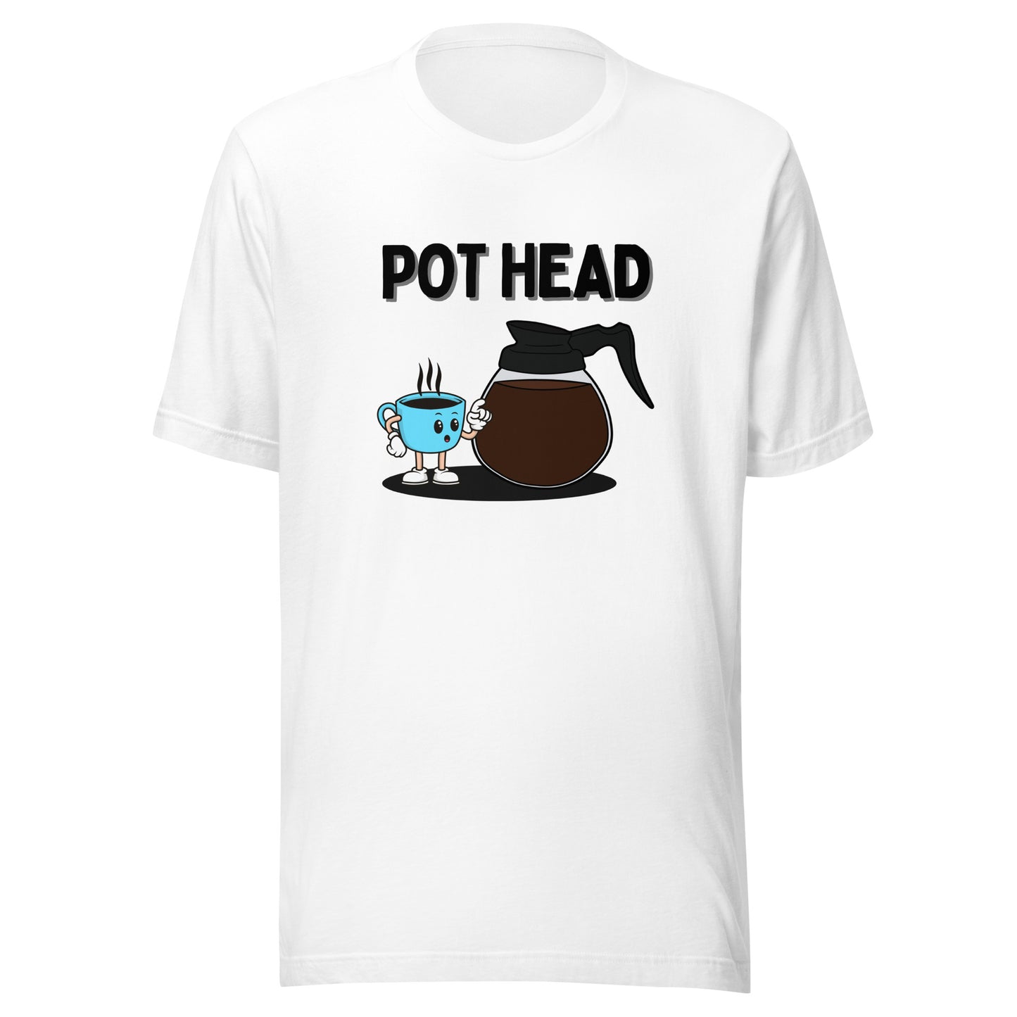 Coffee Pot Head Unisex t-shirt