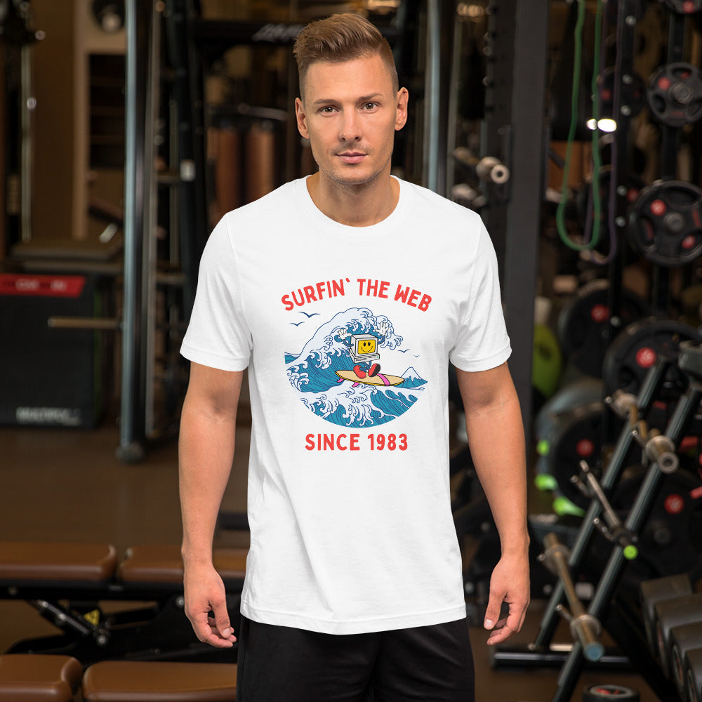 Surfin' The Web Since 1983 Unisex t-shirt