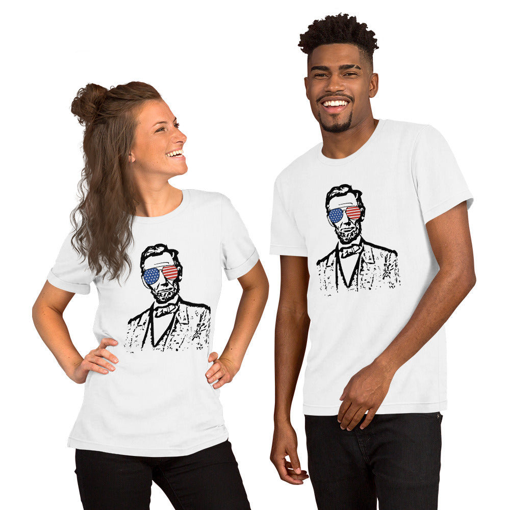 Abe Lincoln Came to Party Unisex t-shirt