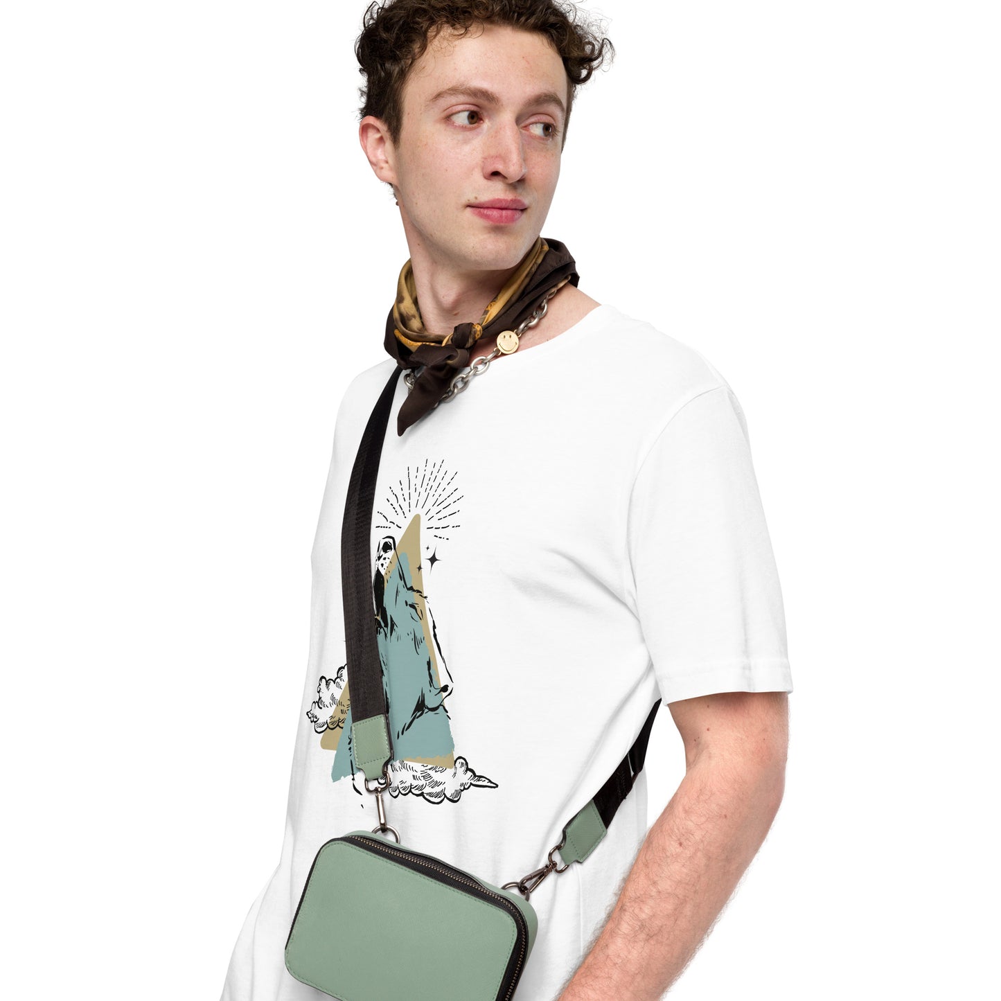 Abstract Layered Howling Wolf Unisex t-shirt