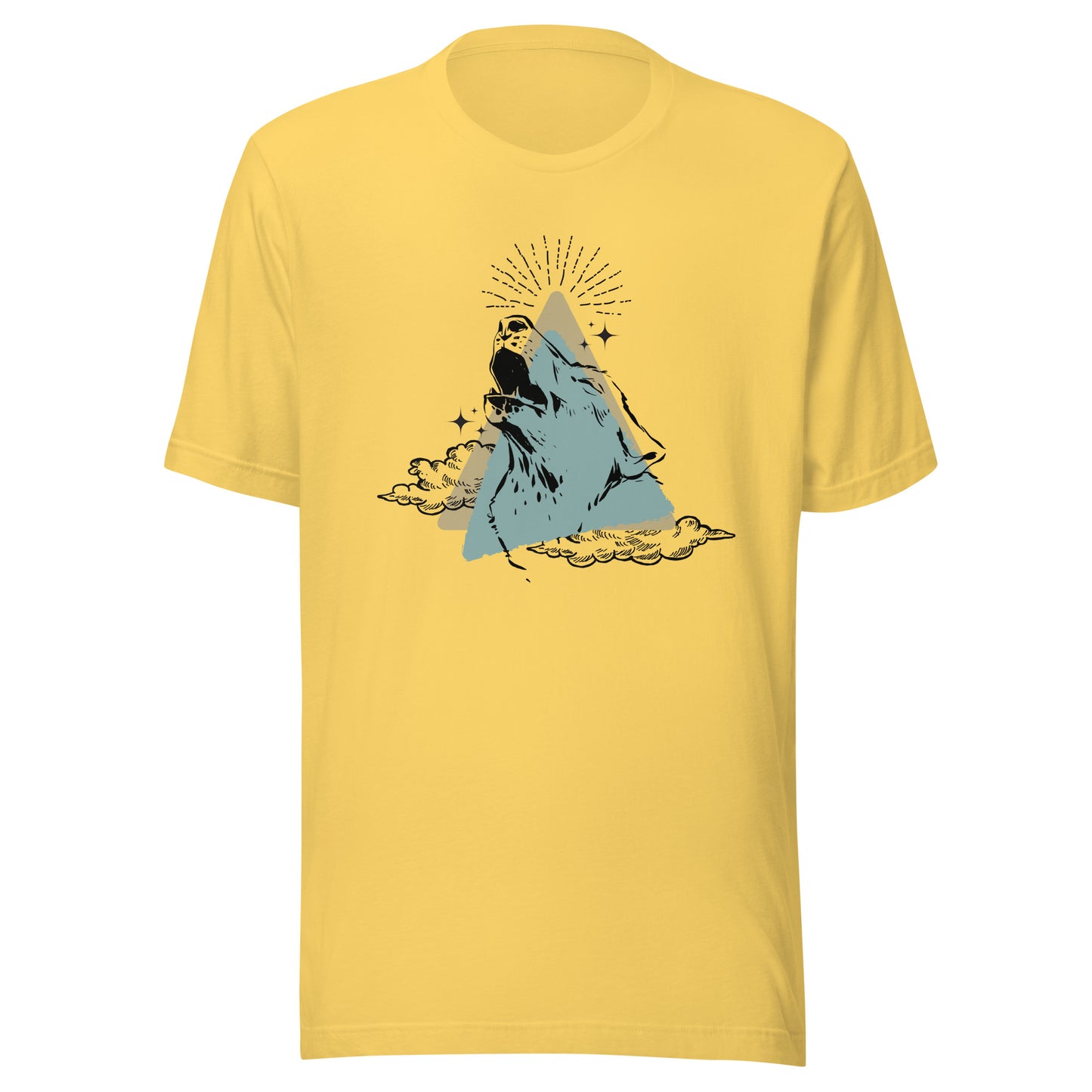 Abstract Layered Howling Wolf Unisex t-shirt