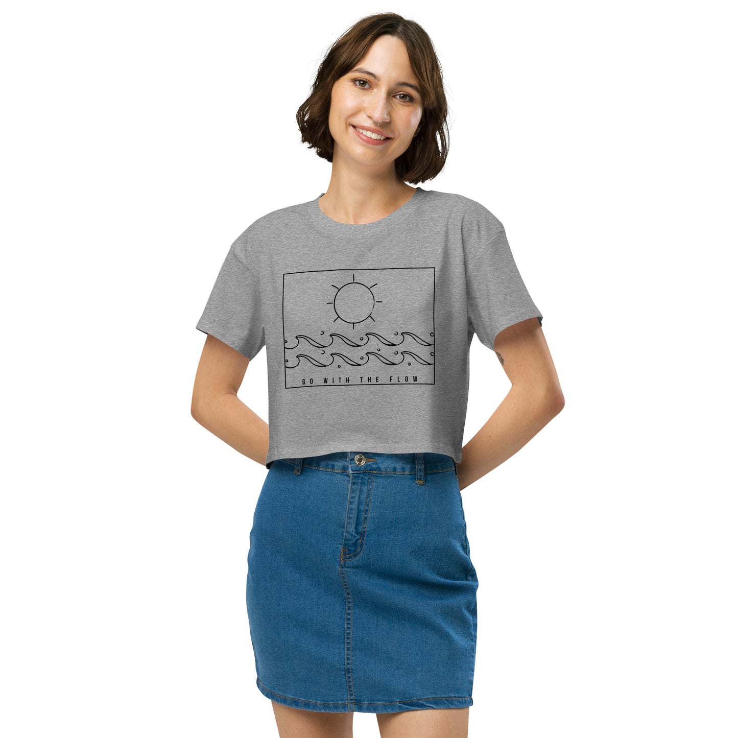 Go with the flow Ocean Waves Women’s crop top