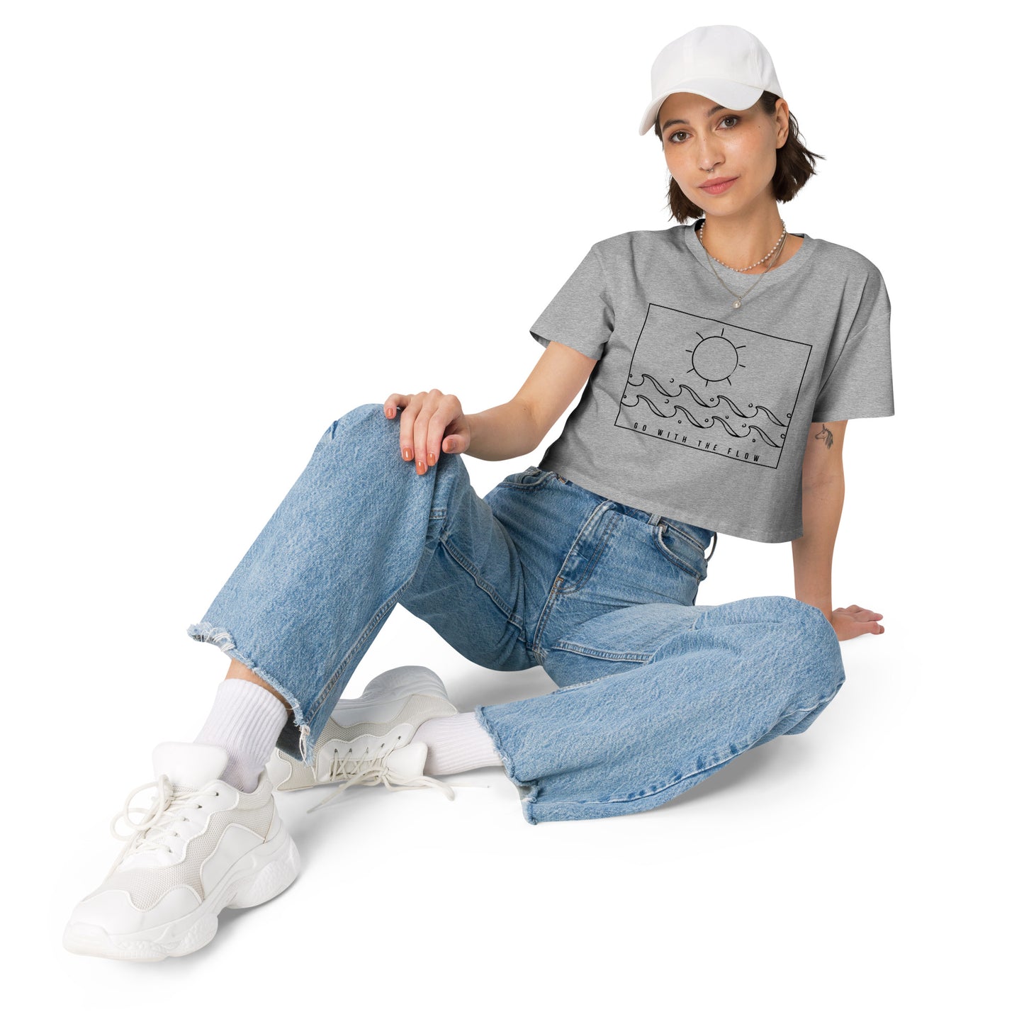 Go with the flow Ocean Waves Women’s crop top