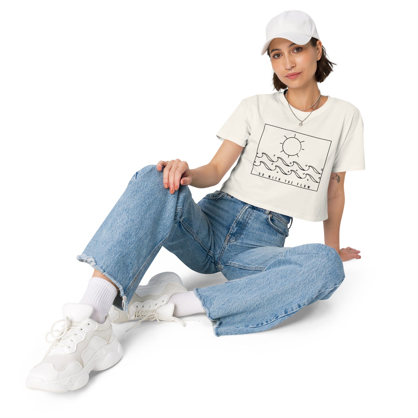 Go with the flow Ocean Waves Women’s crop top