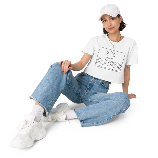 Go with the flow Ocean Waves Women’s crop top