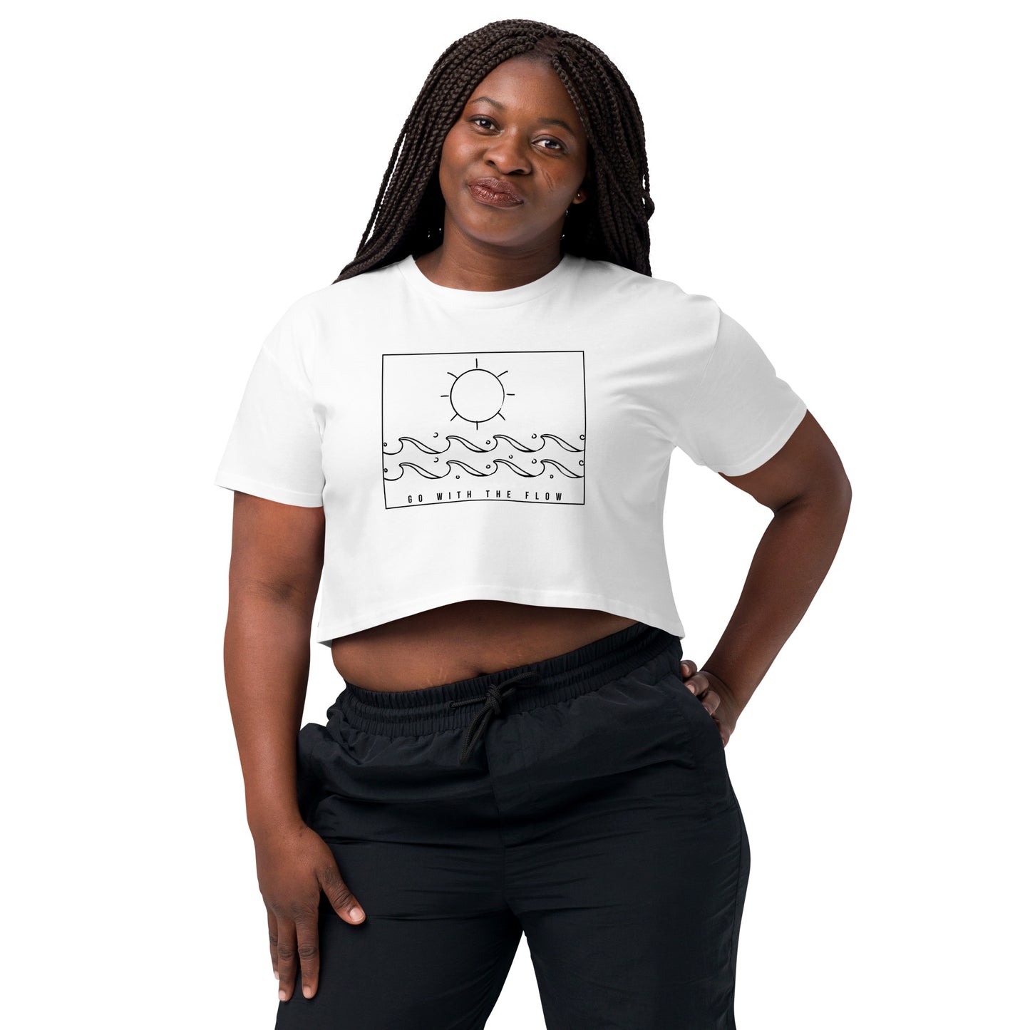 Go with the flow Ocean Waves Women’s crop top