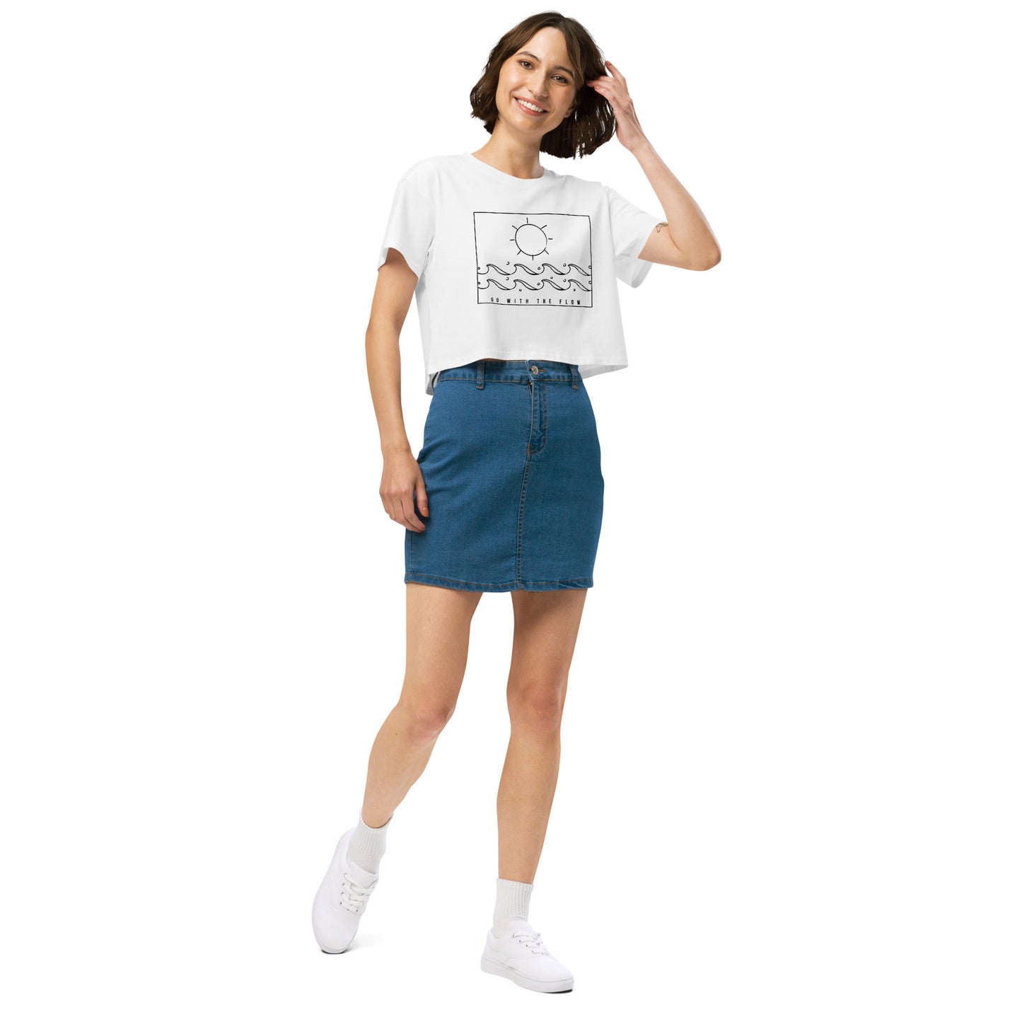 Go with the flow Ocean Waves Women’s crop top