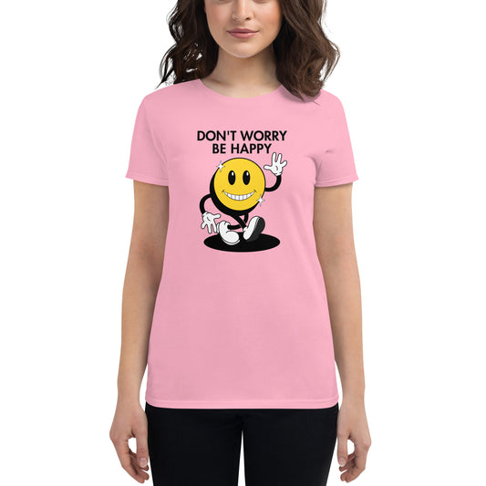 Don't Worry Be Happy Smiley Women's short sleeve t-shirt