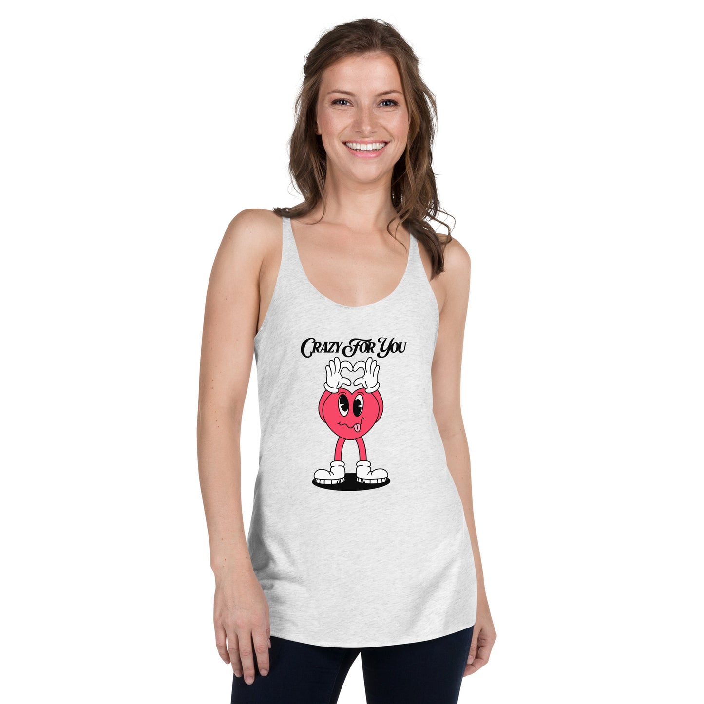 Crazy For You Valentines Women's Racerback Tank