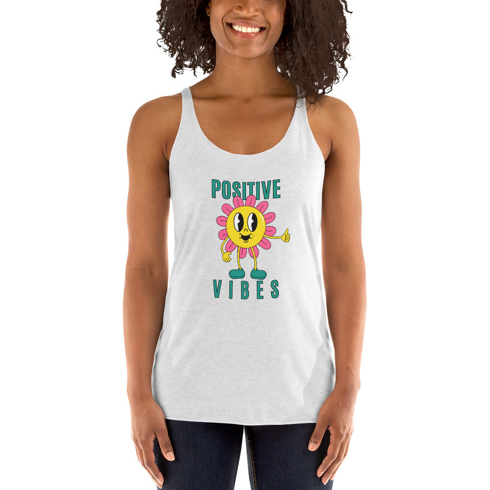 Positive Vibes Sunflower Women's Racerback Tank