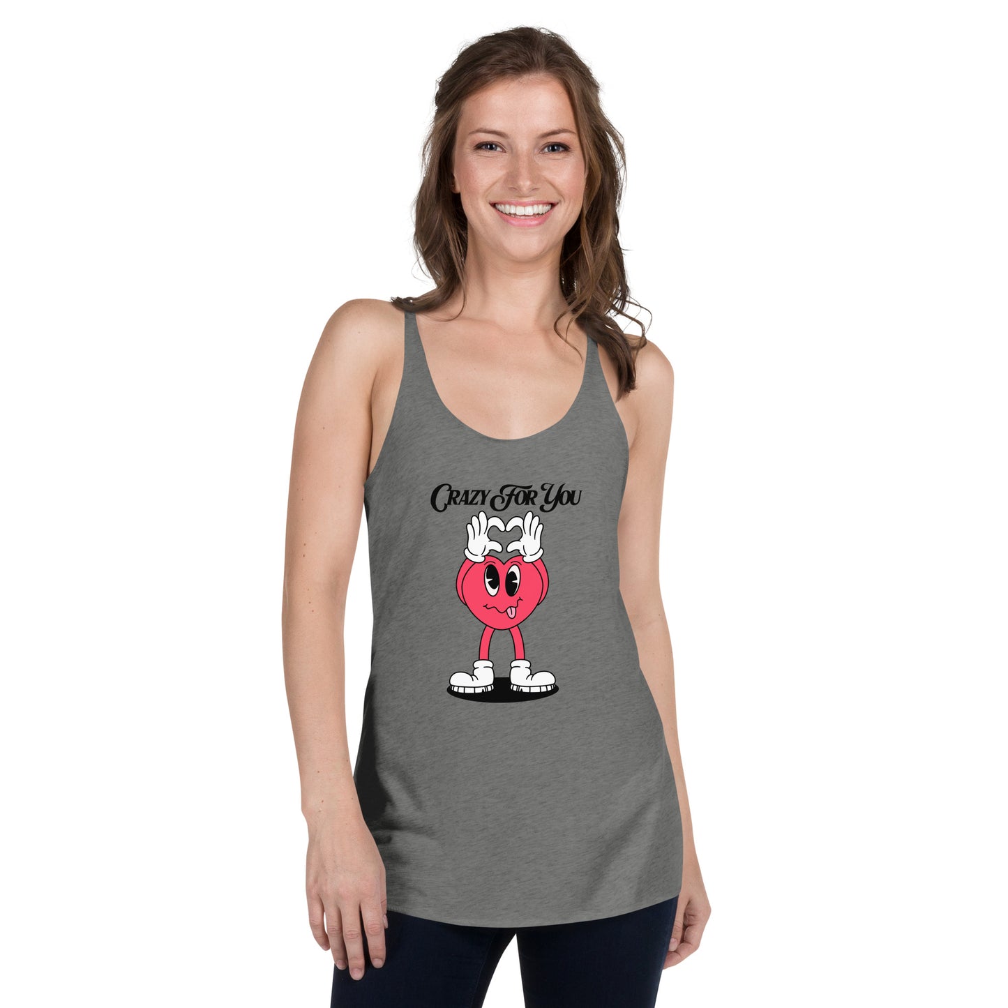 Crazy For You Valentines Women's Racerback Tank