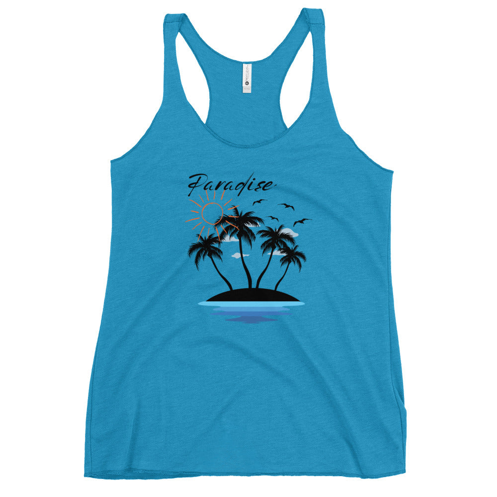Paradise Beach Awaits Women's Racerback Tank