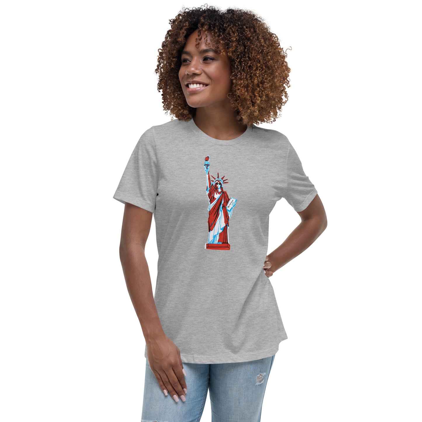 Lady Liberty Came to Party Women's Relaxed T-Shirt