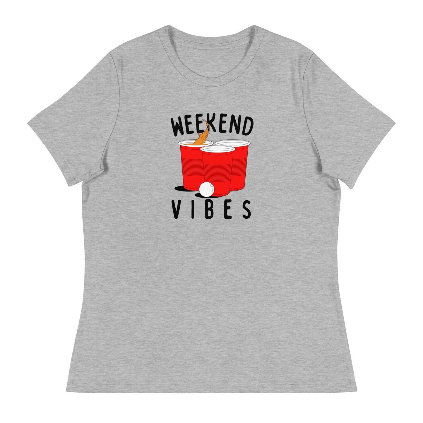 Weekend Vibes Beer Pong Women's Relaxed T-Shirt