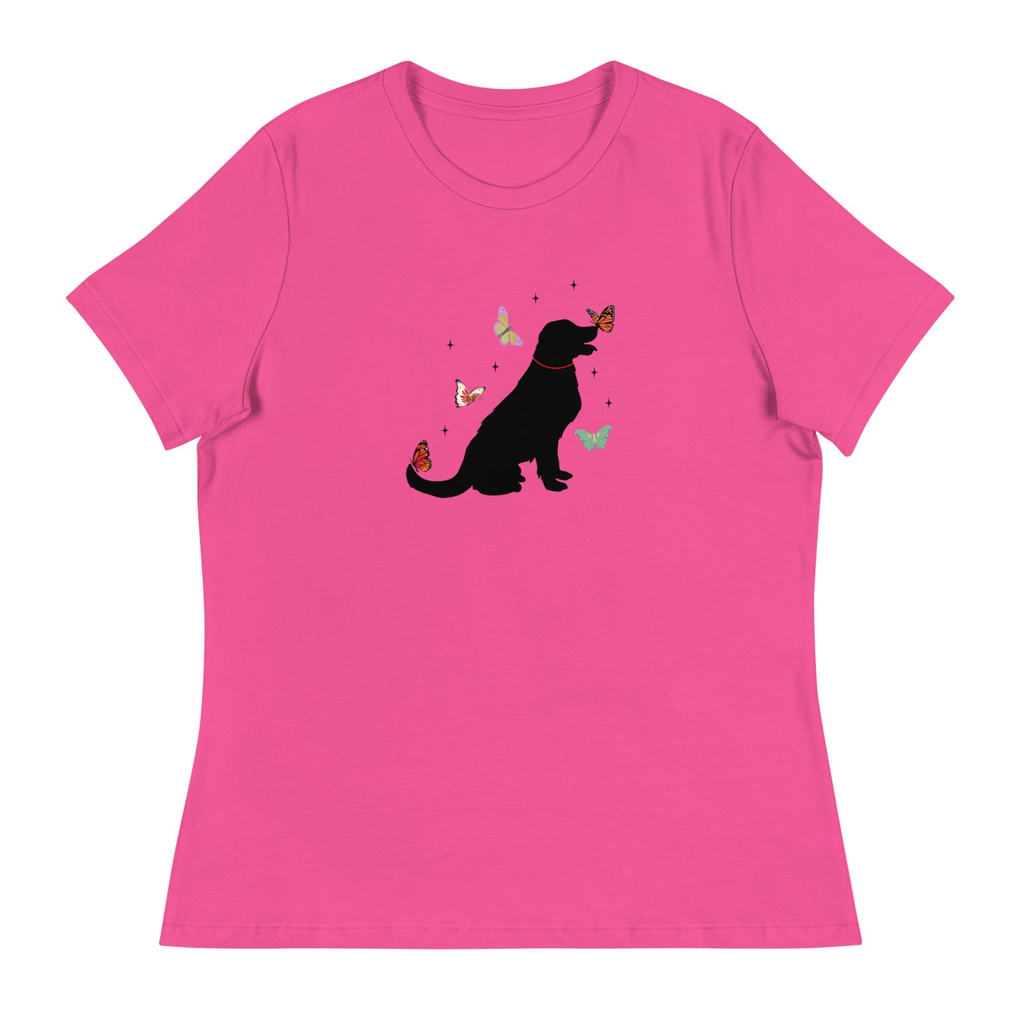 Lovely Labrador Butterflies Women's Relaxed T-Shirt