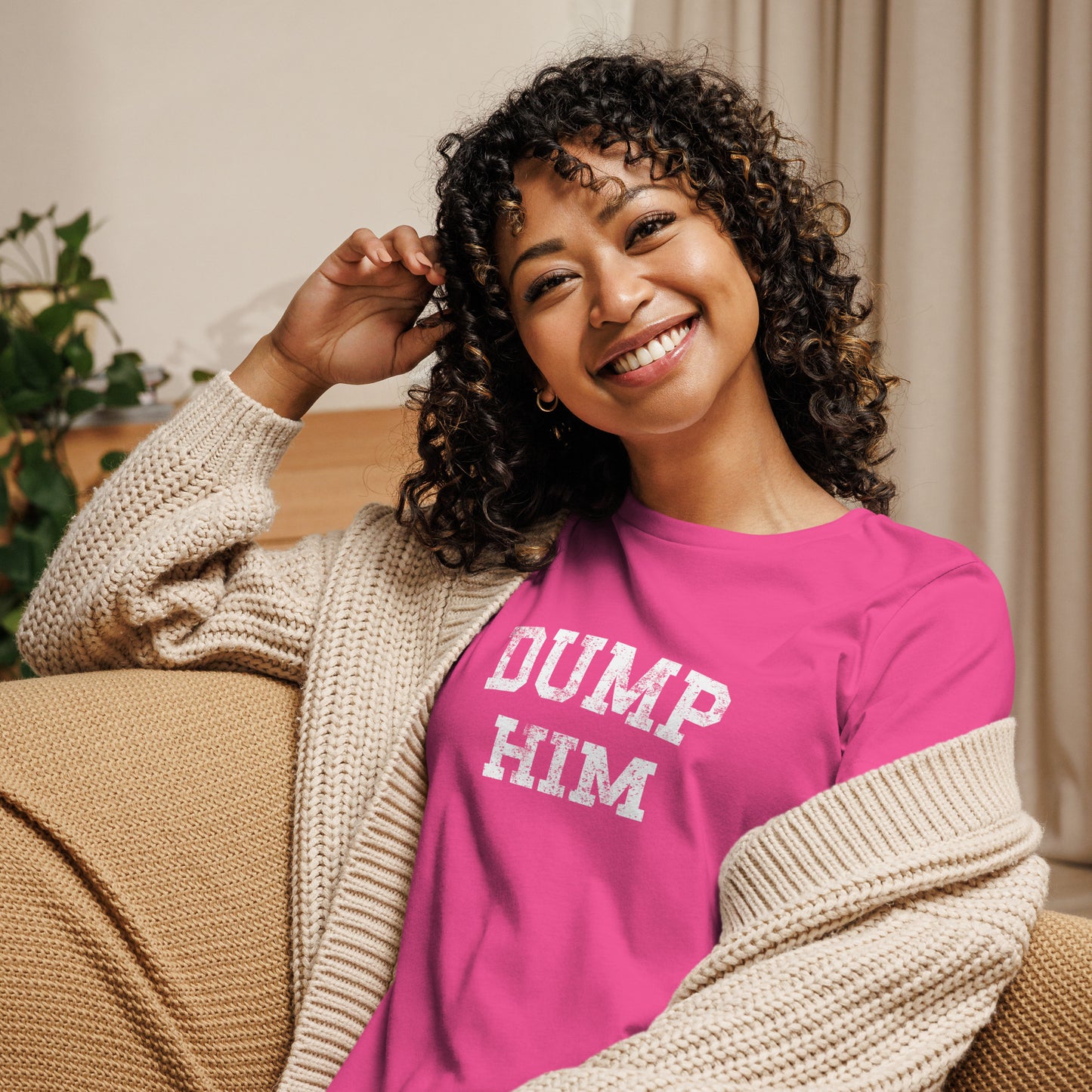 DUMP HIM Women's Relaxed T-Shirt