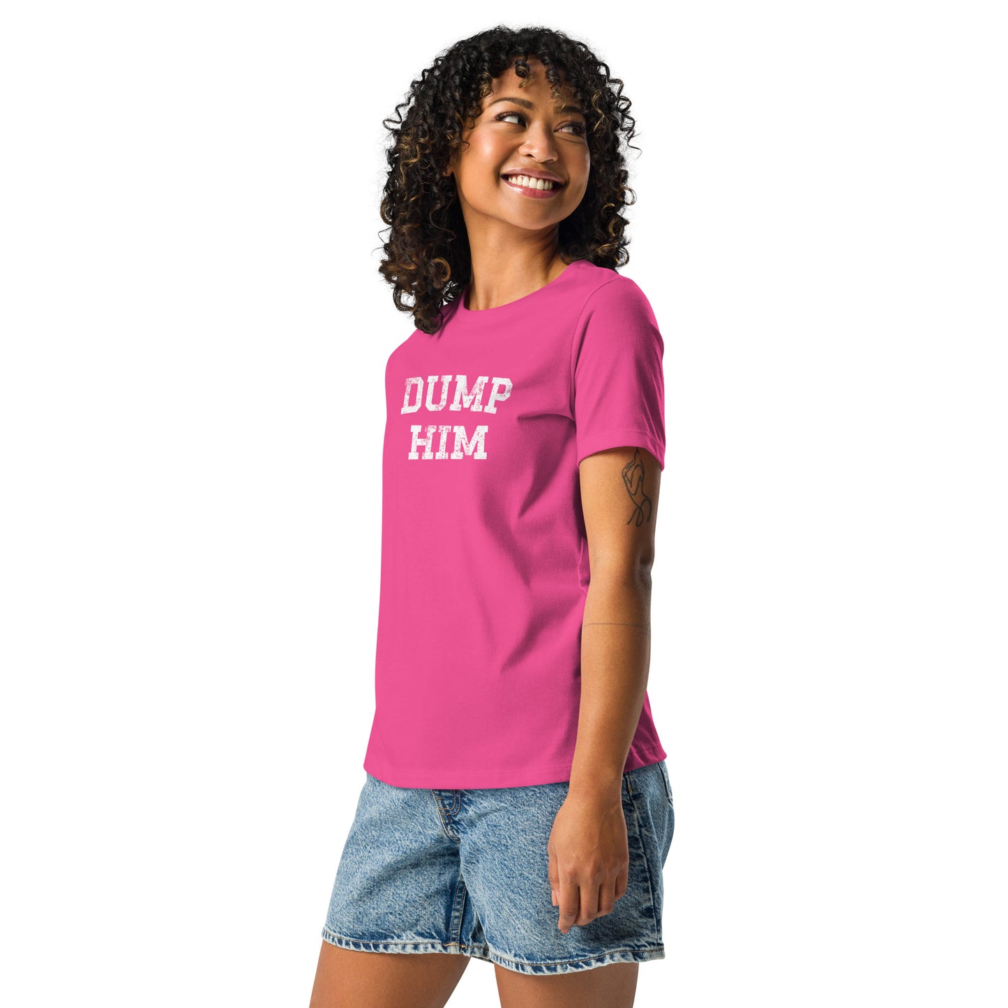 DUMP HIM Women's Relaxed T-Shirt