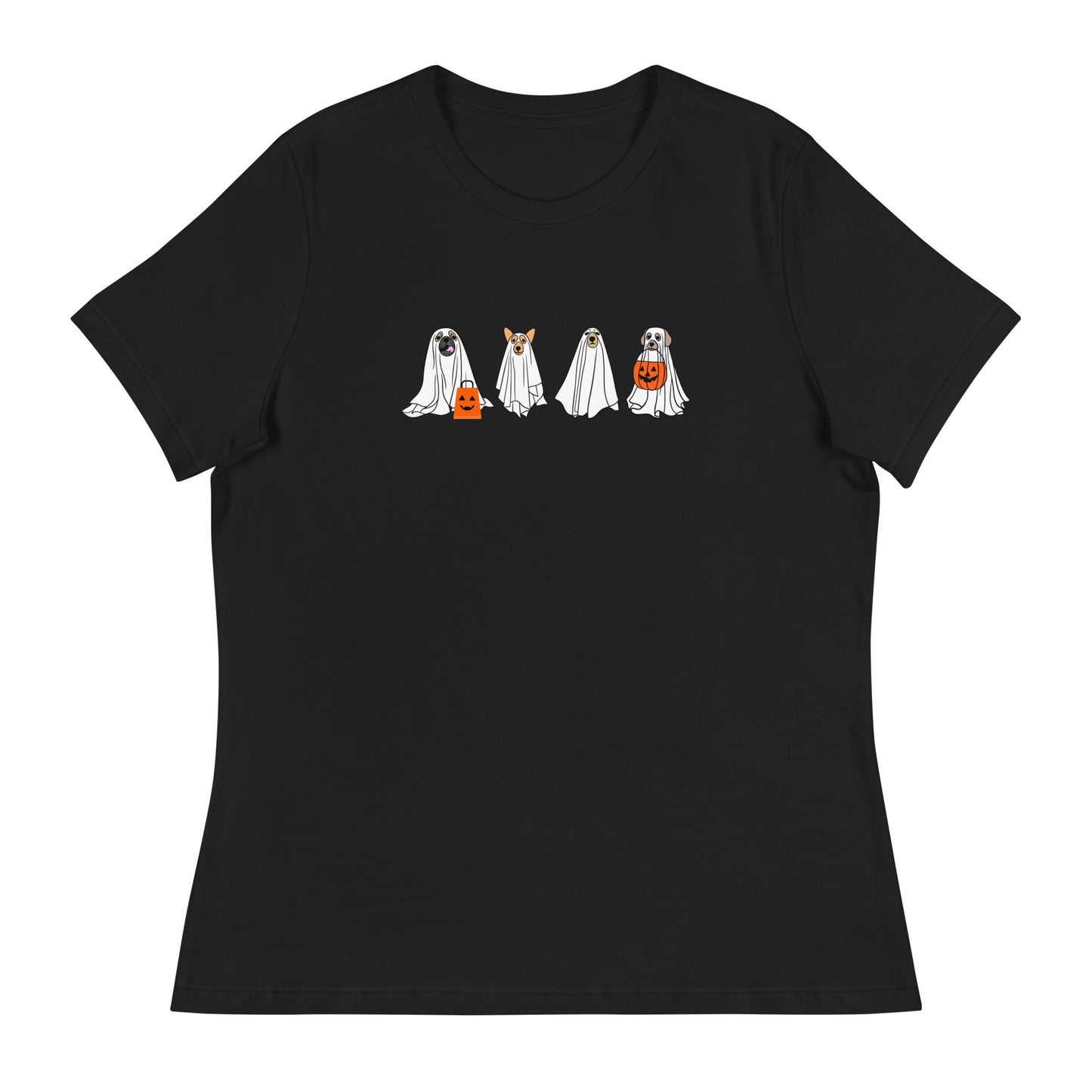 Halloween Doggy Ghosts Women's Relaxed T-Shirt