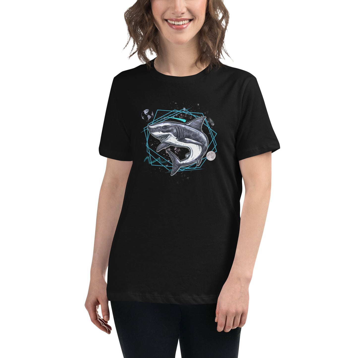 Underwater Galaxy Shark Women's Relaxed T-Shirt