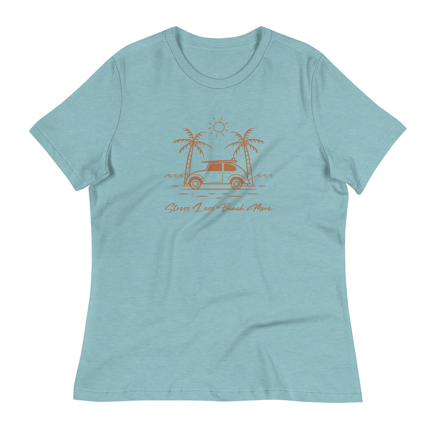 Stress Less Beach More Women's Relaxed T-Shirt