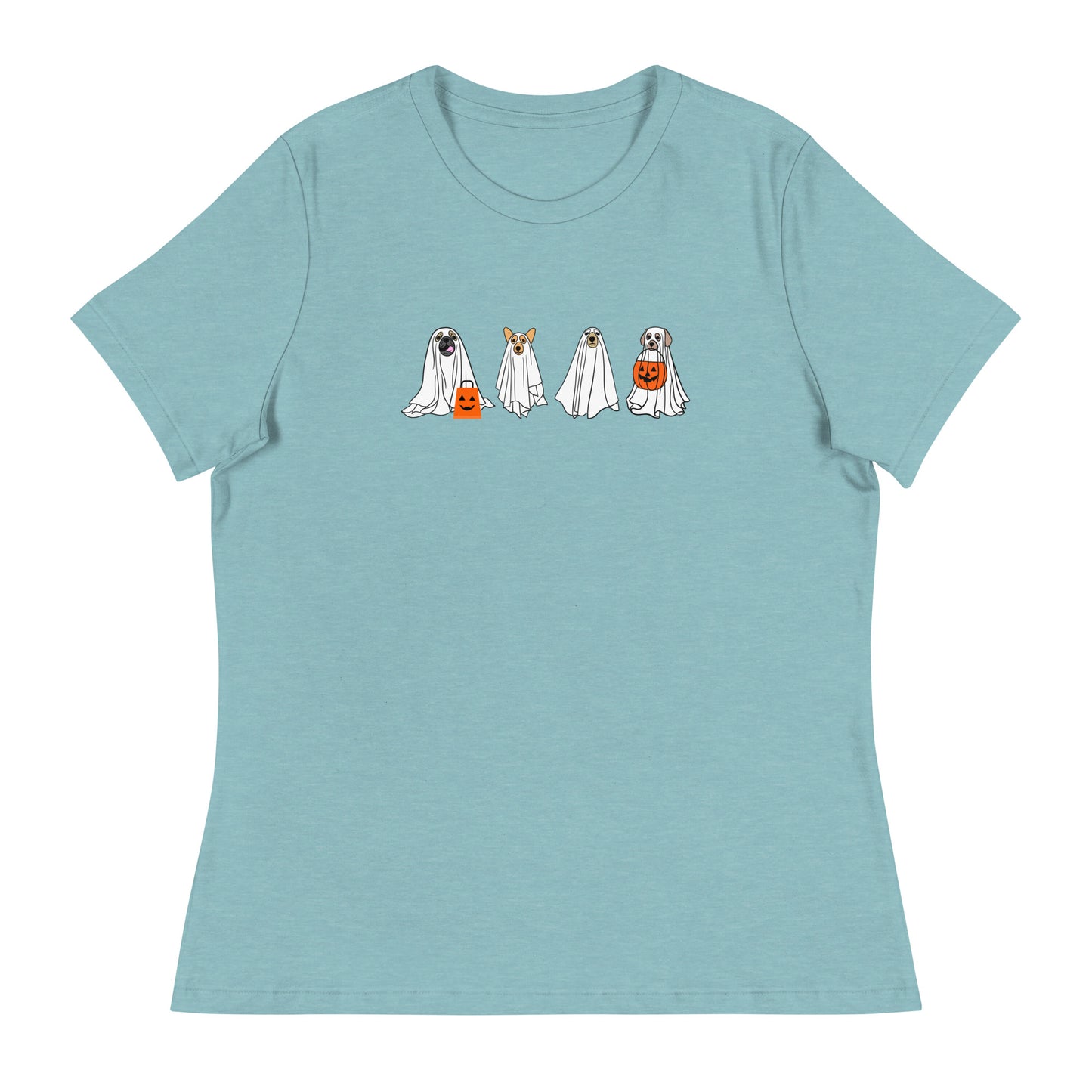 Halloween Doggy Ghosts Women's Relaxed T-Shirt