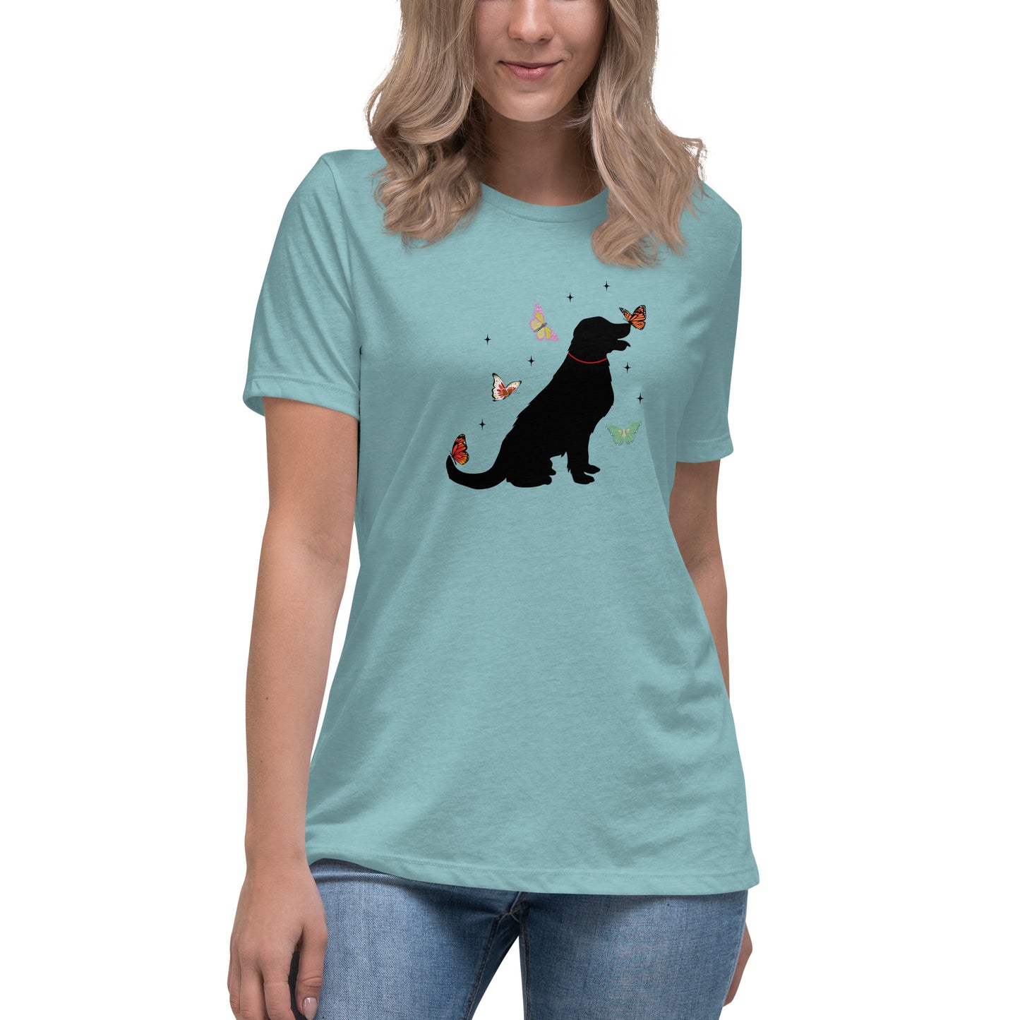 Lovely Labrador Butterflies Women's Relaxed T-Shirt