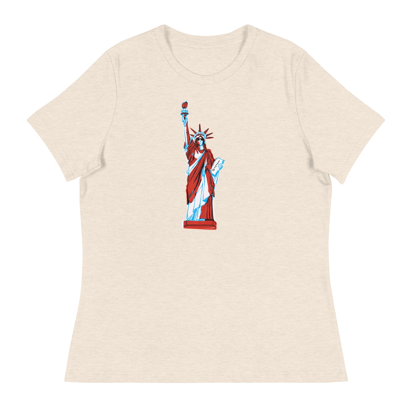 Lady Liberty Came to Party Women's Relaxed T-Shirt