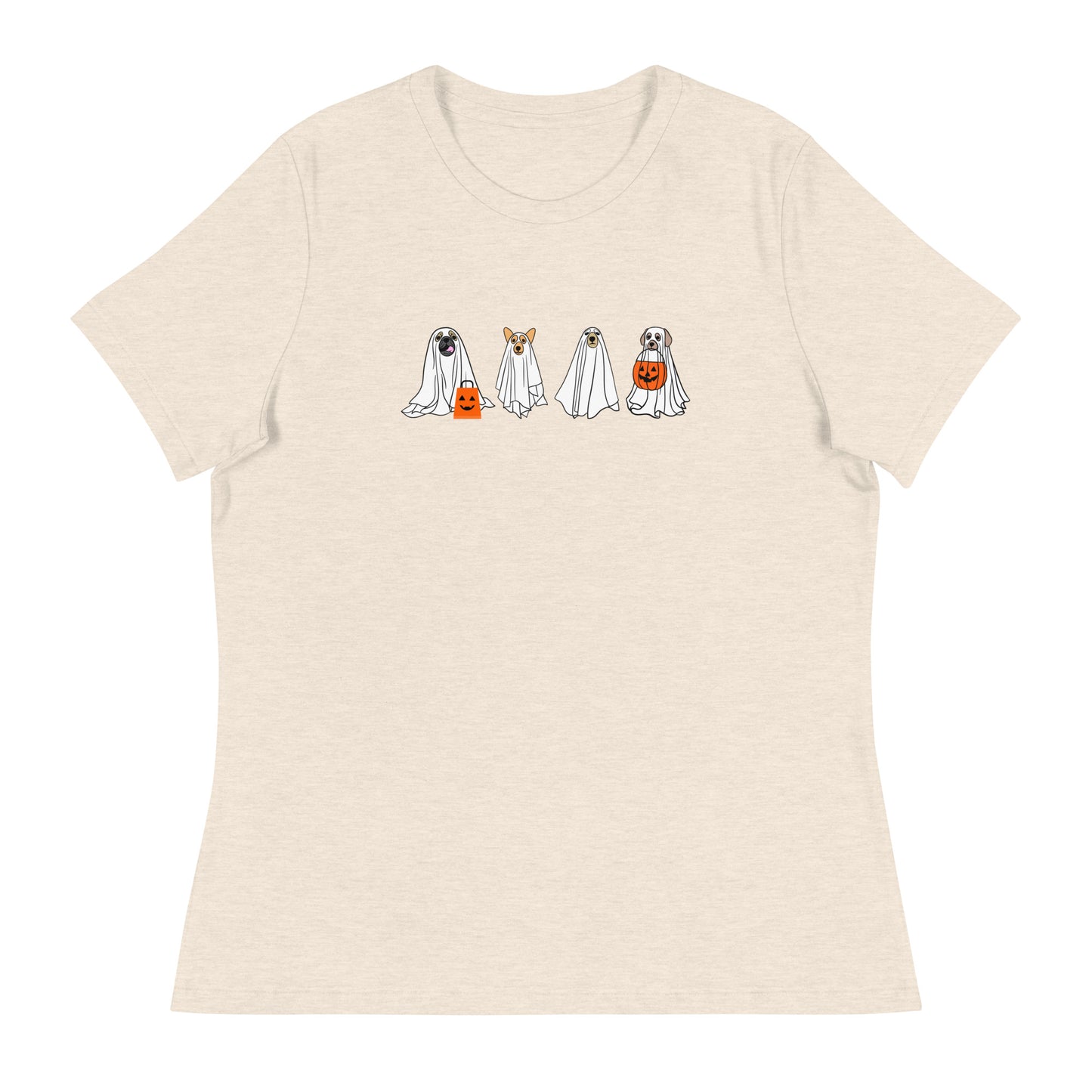 Halloween Doggy Ghosts Women's Relaxed T-Shirt