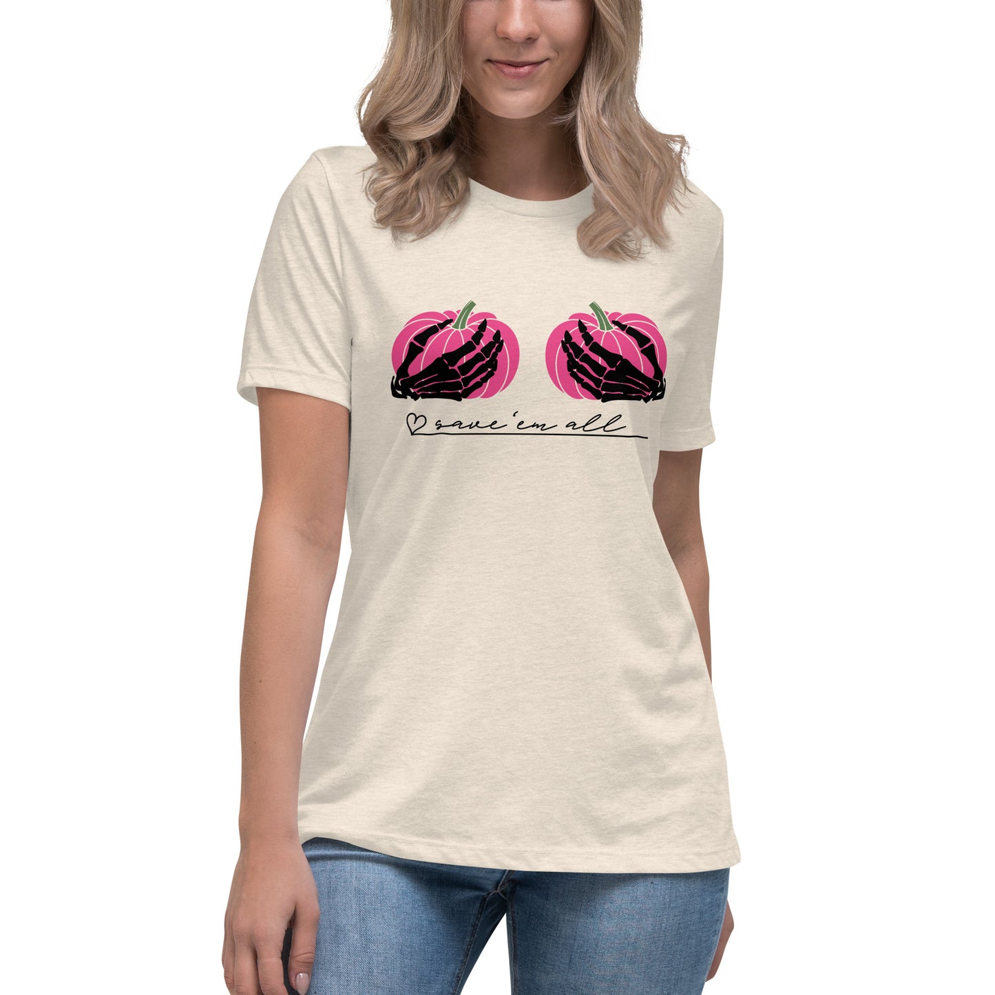 Pinktober Save 'em all Women's Relaxed T-Shirt