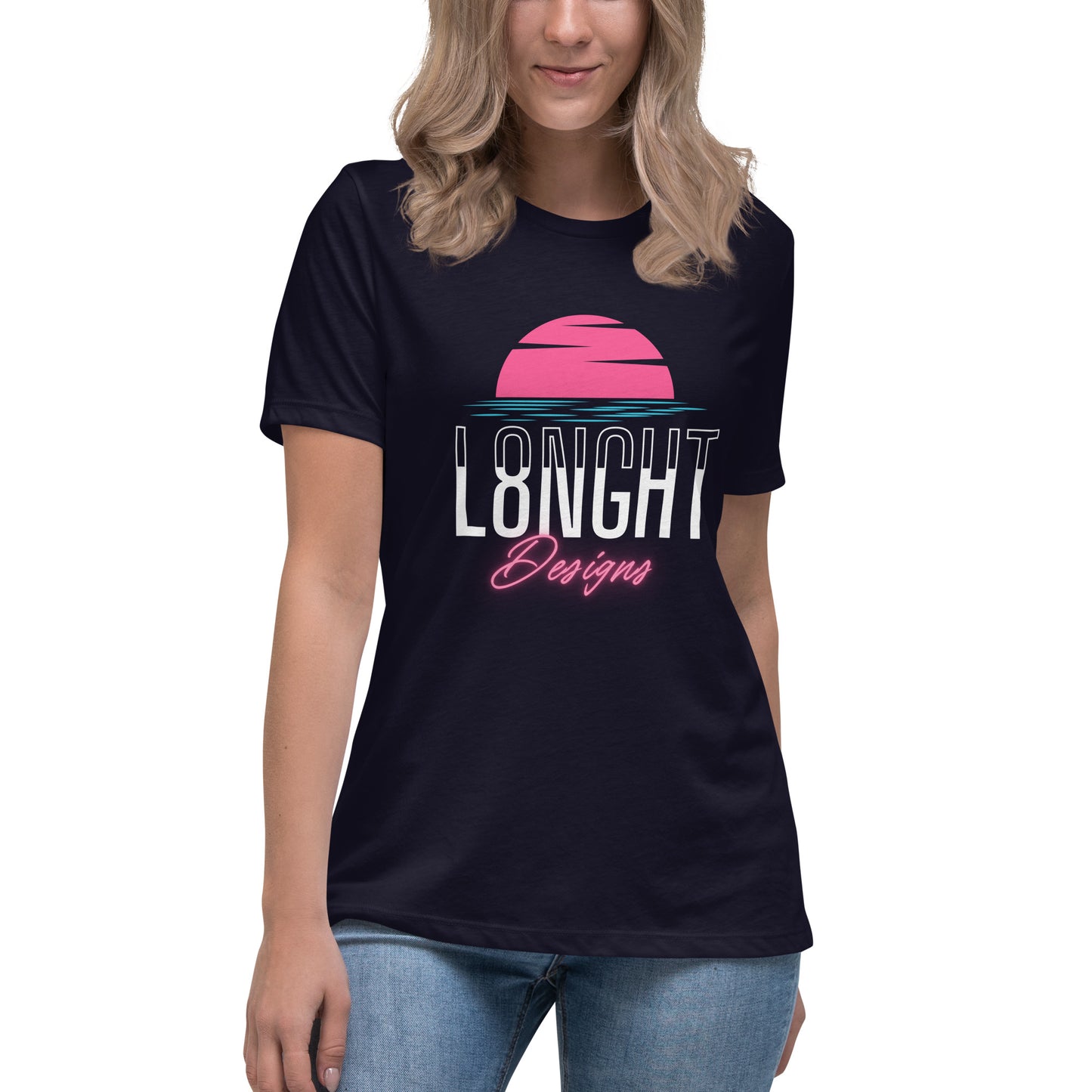 L8NGHT Designs Miami logo Women's Relaxed T-Shirt