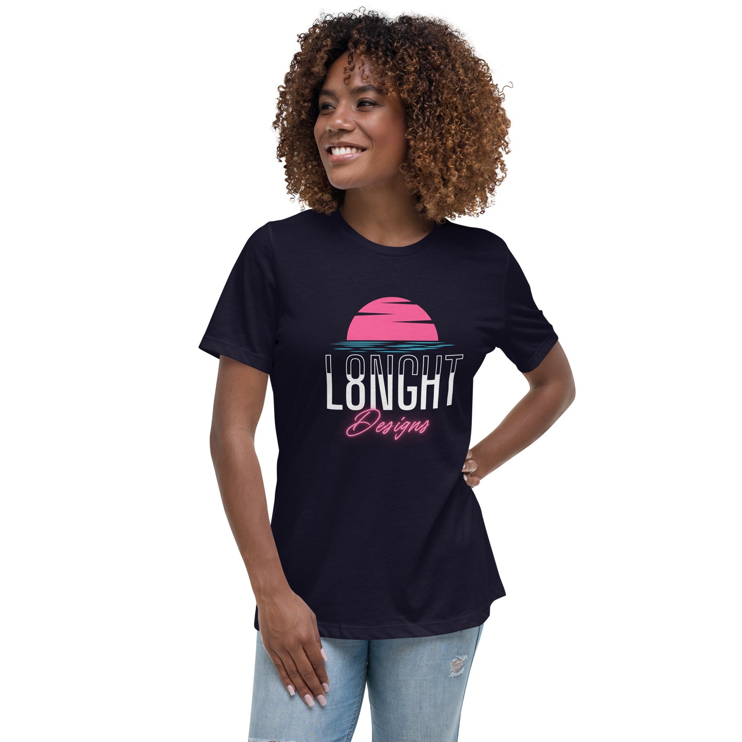 L8NGHT Designs Miami logo Women's Relaxed T-Shirt