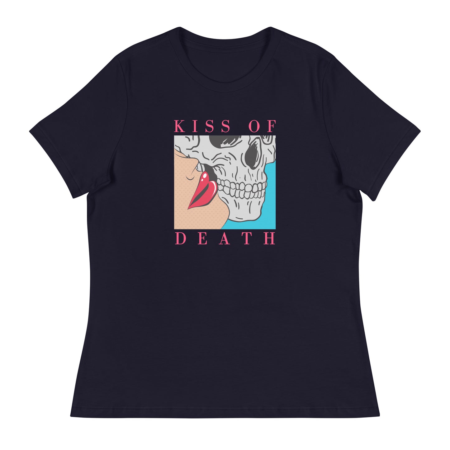 Kiss of Death pop art Women's Relaxed T-Shirt
