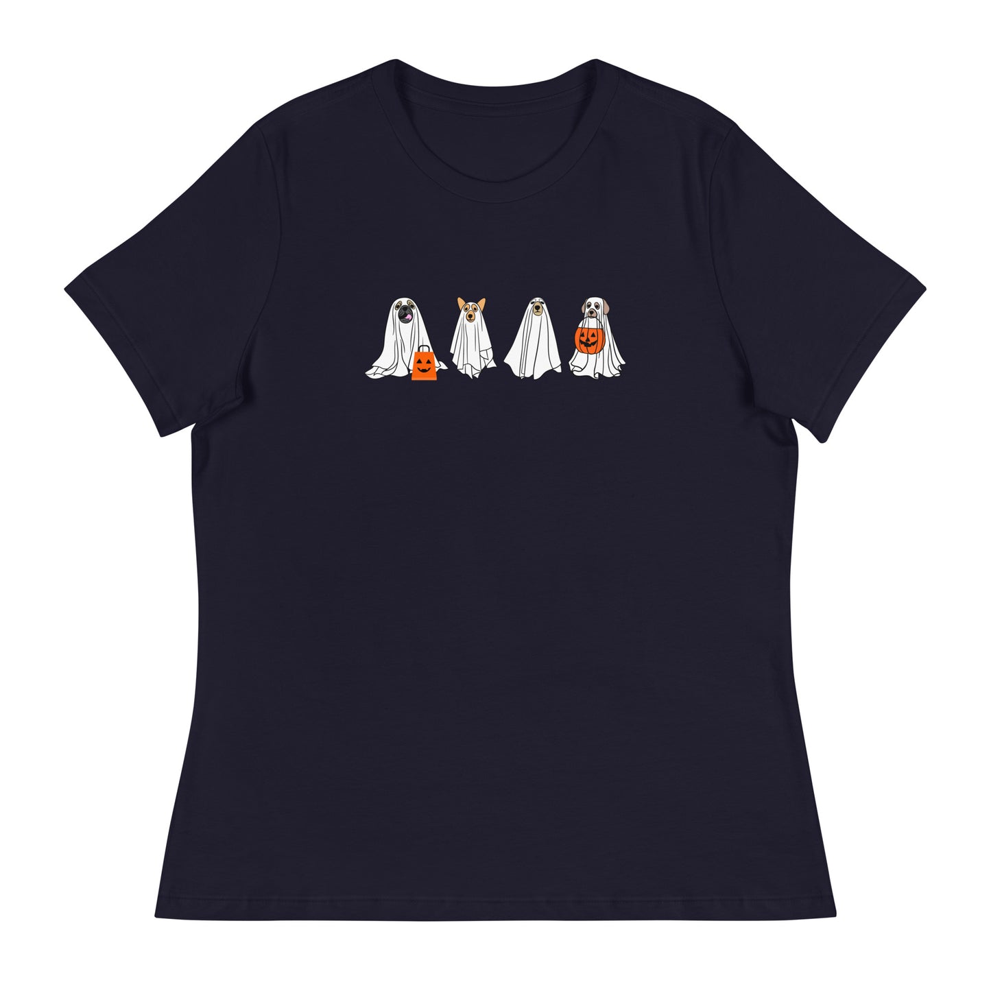 Halloween Doggy Ghosts Women's Relaxed T-Shirt
