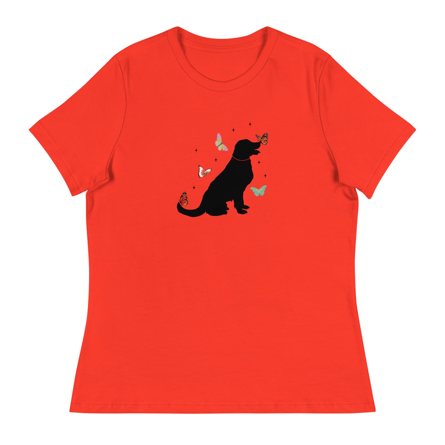 Lovely Labrador Butterflies Women's Relaxed T-Shirt