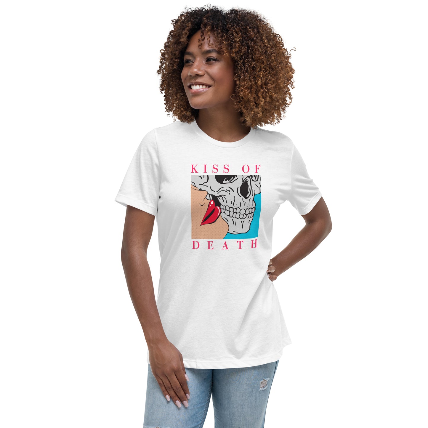 Kiss of Death pop art Women's Relaxed T-Shirt
