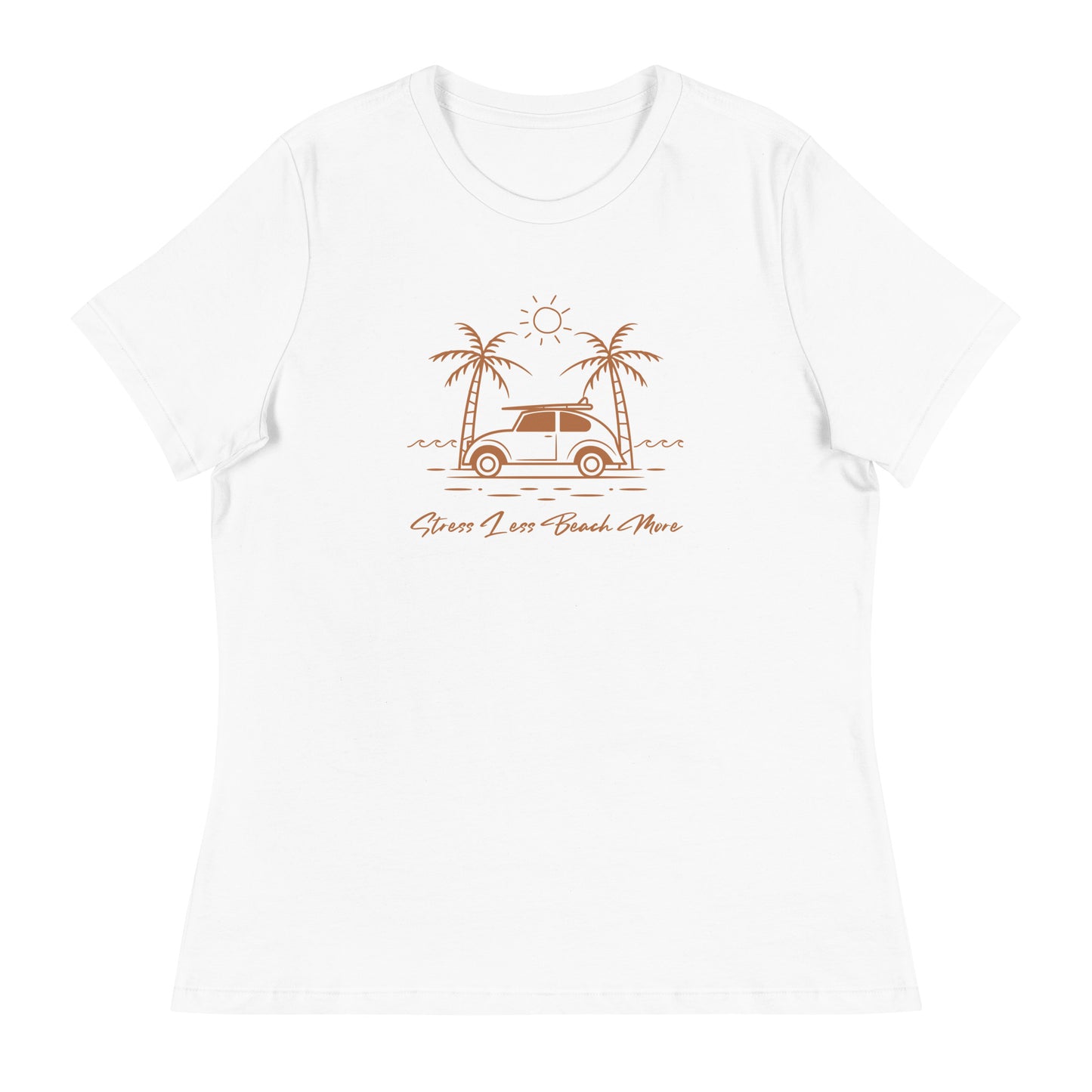Stress Less Beach More Women's Relaxed T-Shirt