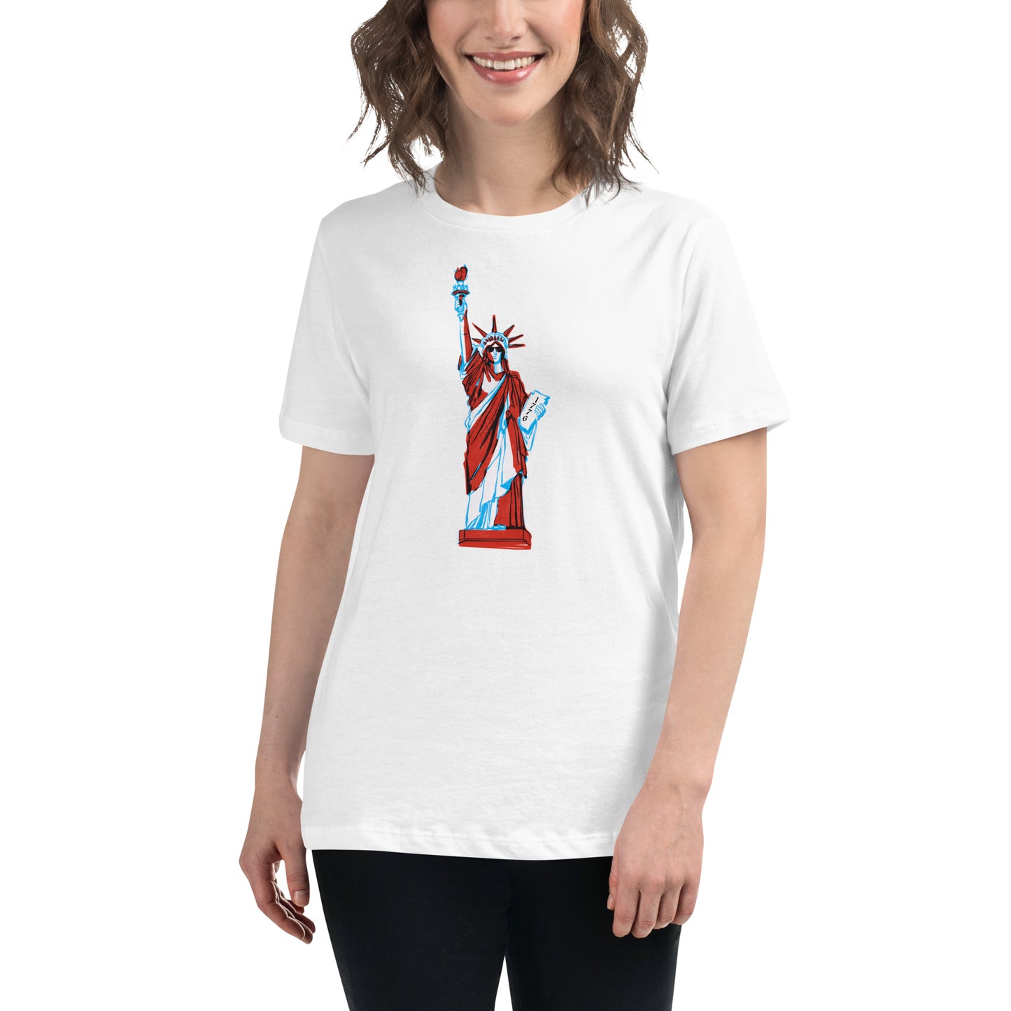 Lady Liberty Came to Party Women's Relaxed T-Shirt