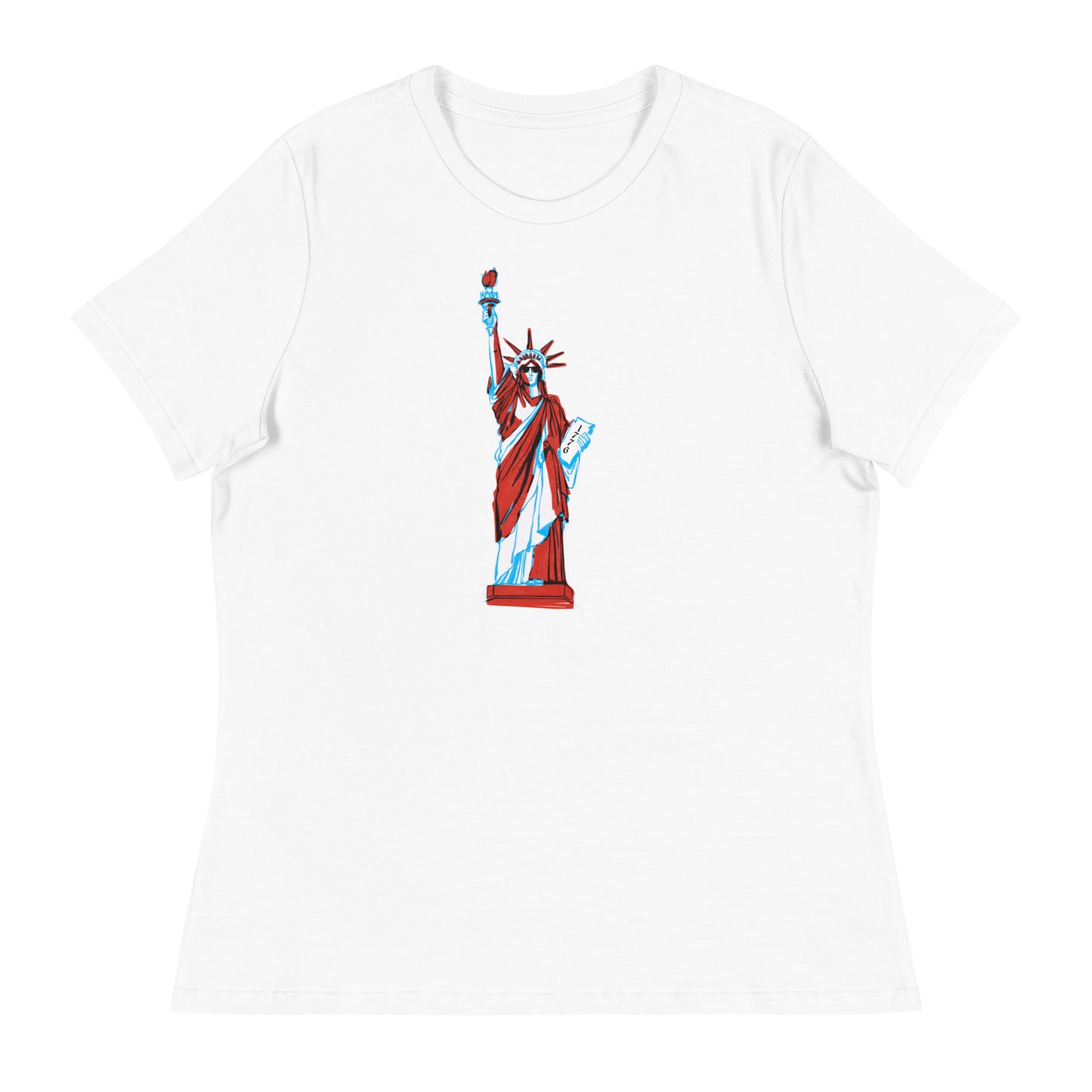 Lady Liberty Came to Party Women's Relaxed T-Shirt