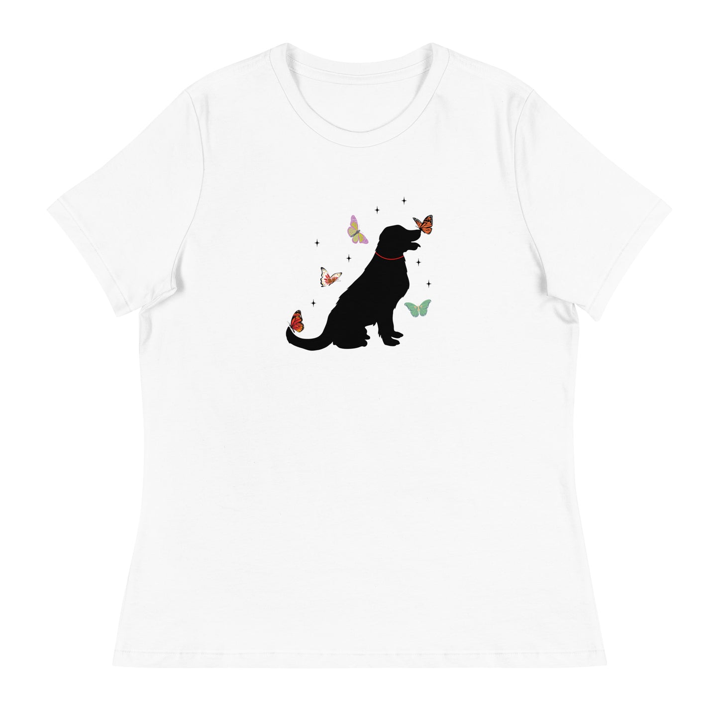 Lovely Labrador Butterflies Women's Relaxed T-Shirt
