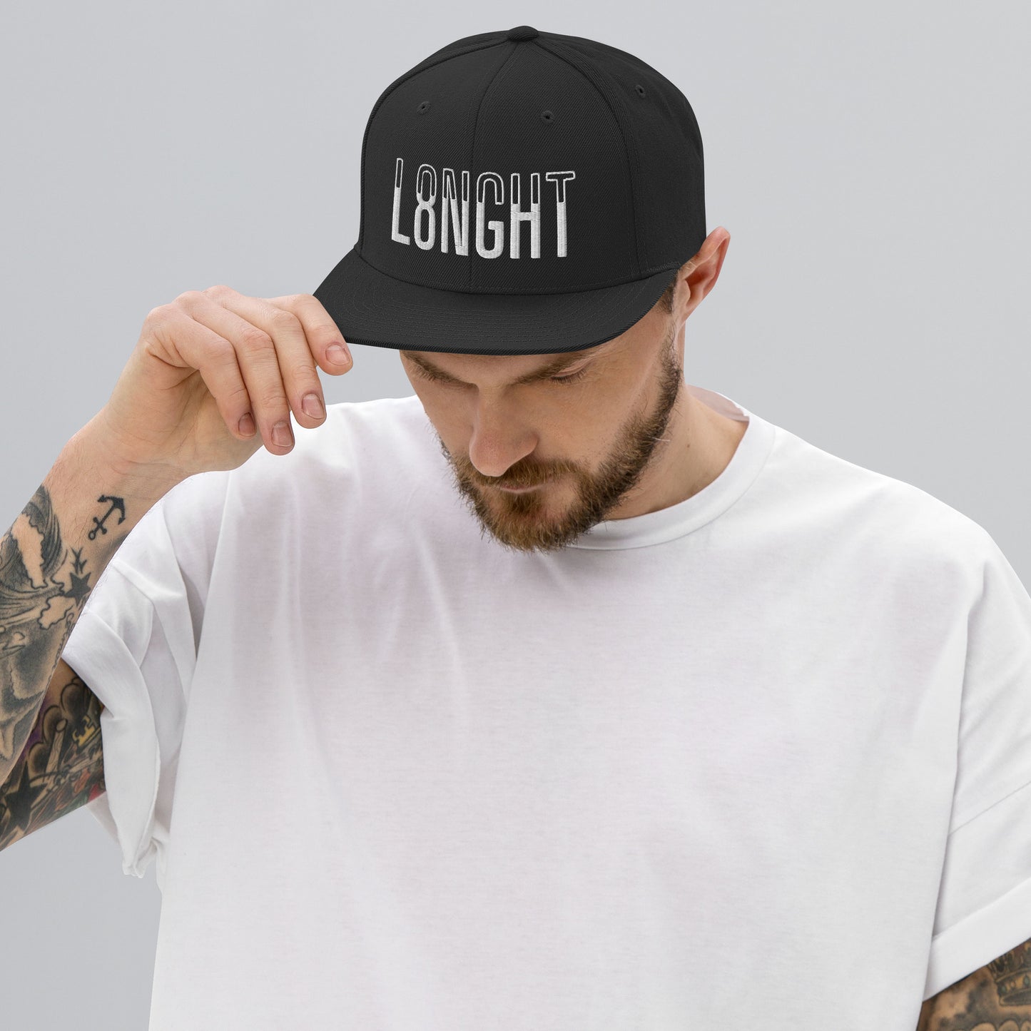L8NGHT Logo Snapback Hat