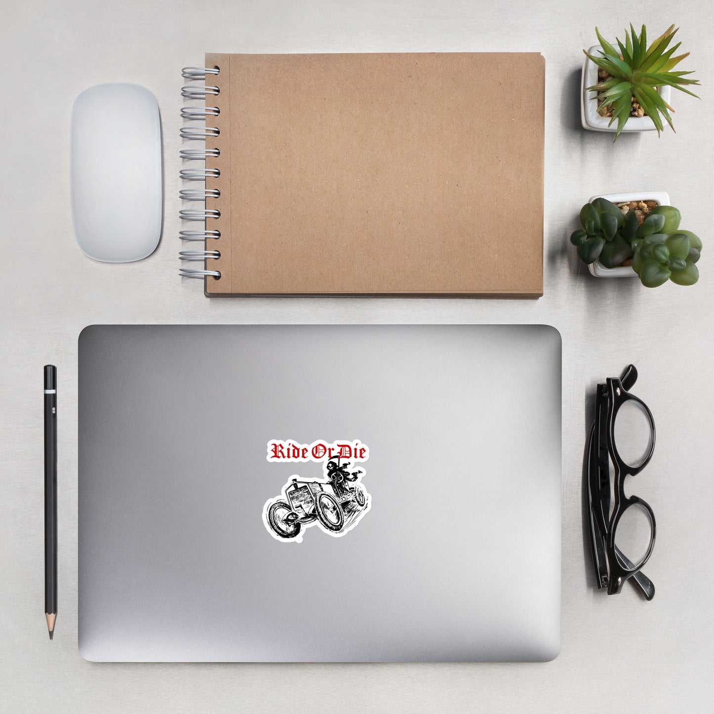 Ride or Die reaper Bubble-free stickers