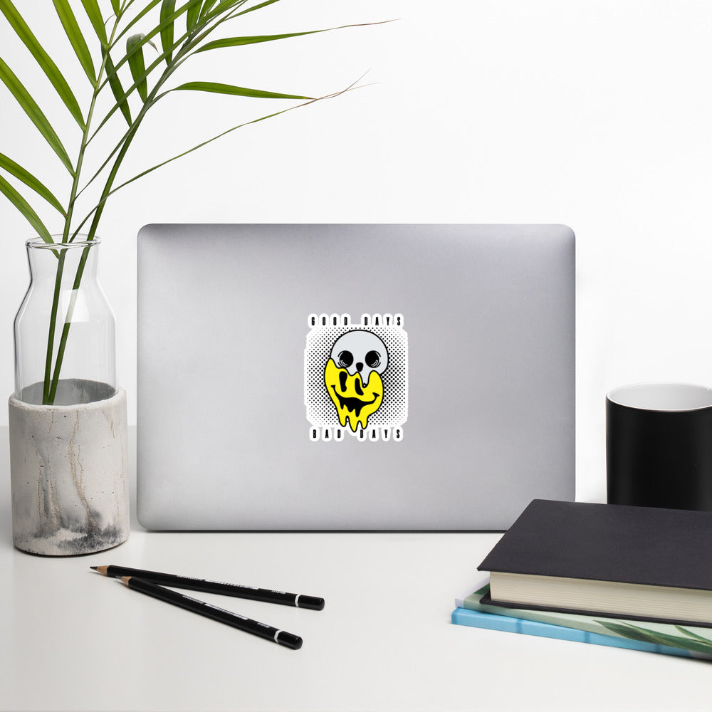 Good days Bad days drip emoji Bubble-free stickers