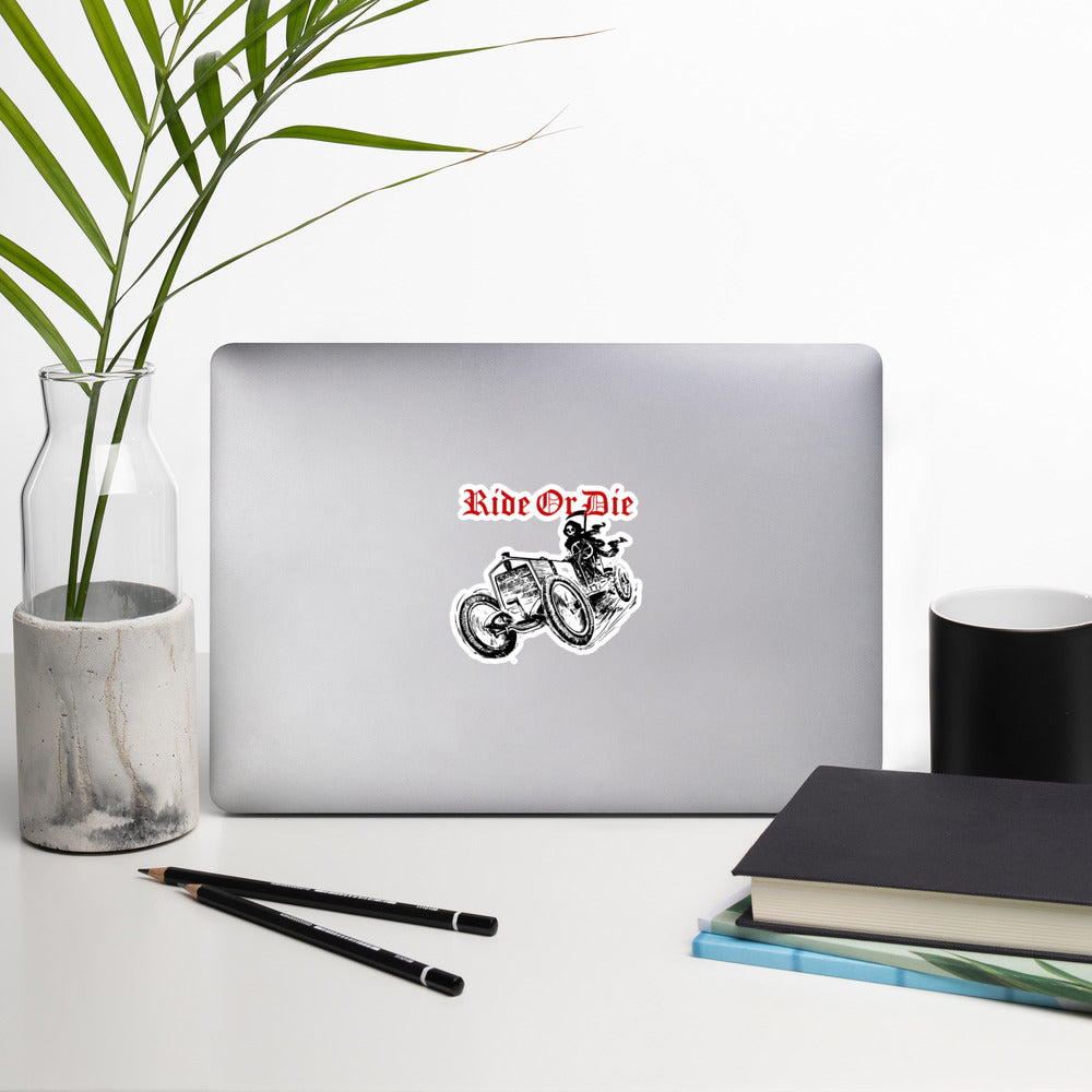 Ride or Die reaper Bubble-free stickers