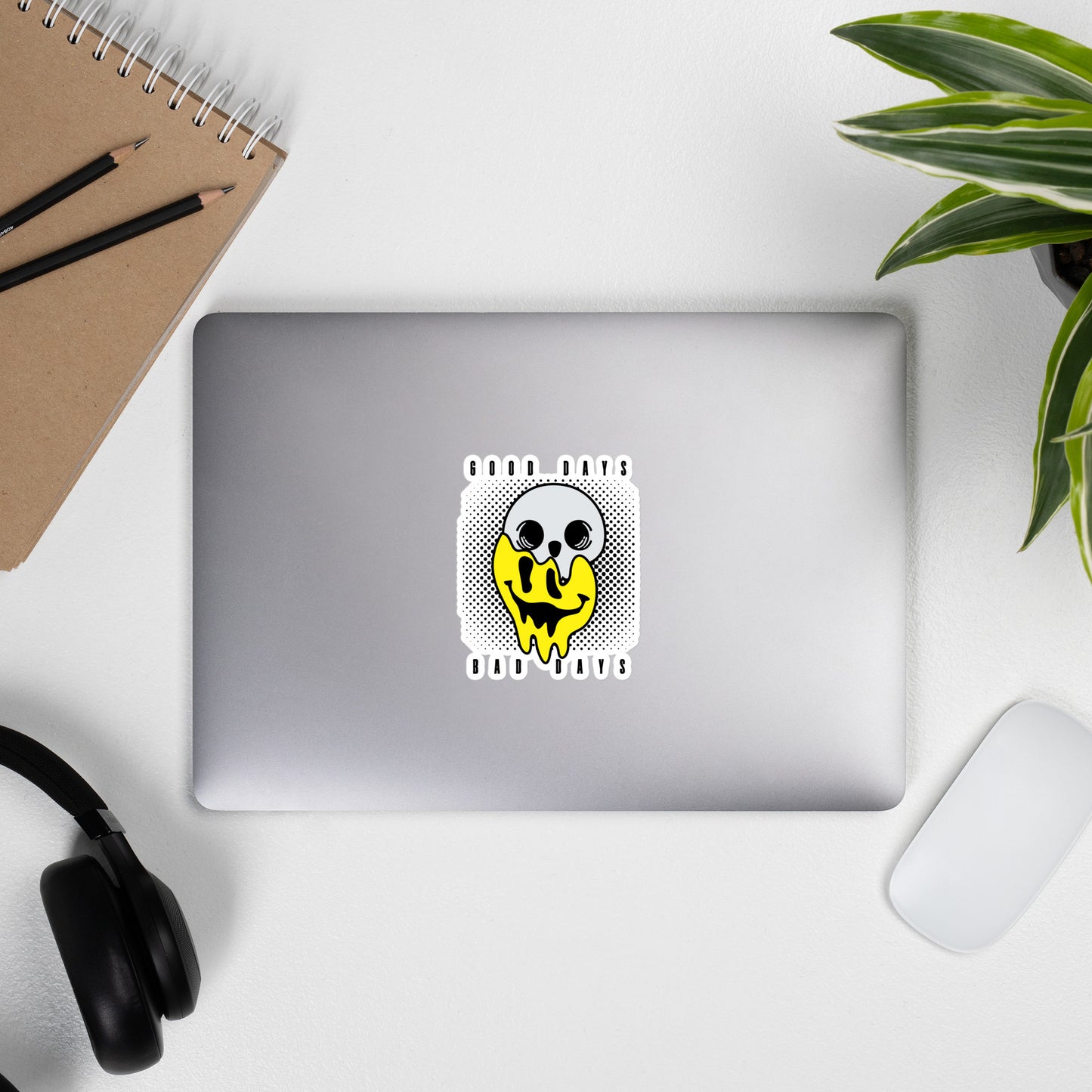 Good days Bad days drip emoji Bubble-free stickers