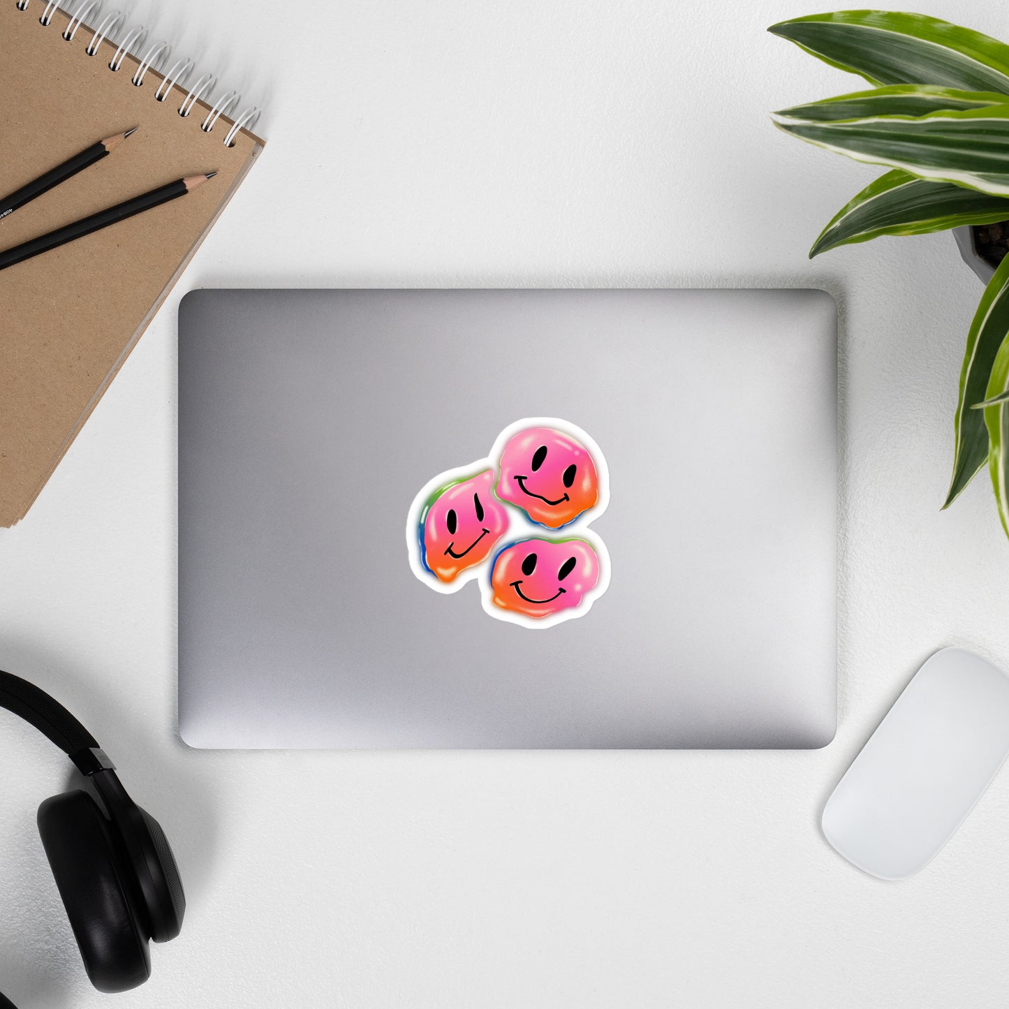 Rainbow Smiley Emojis Bubble-free stickers