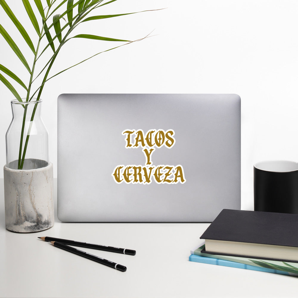 Tacos Y Cerveza Bubble-free stickers
