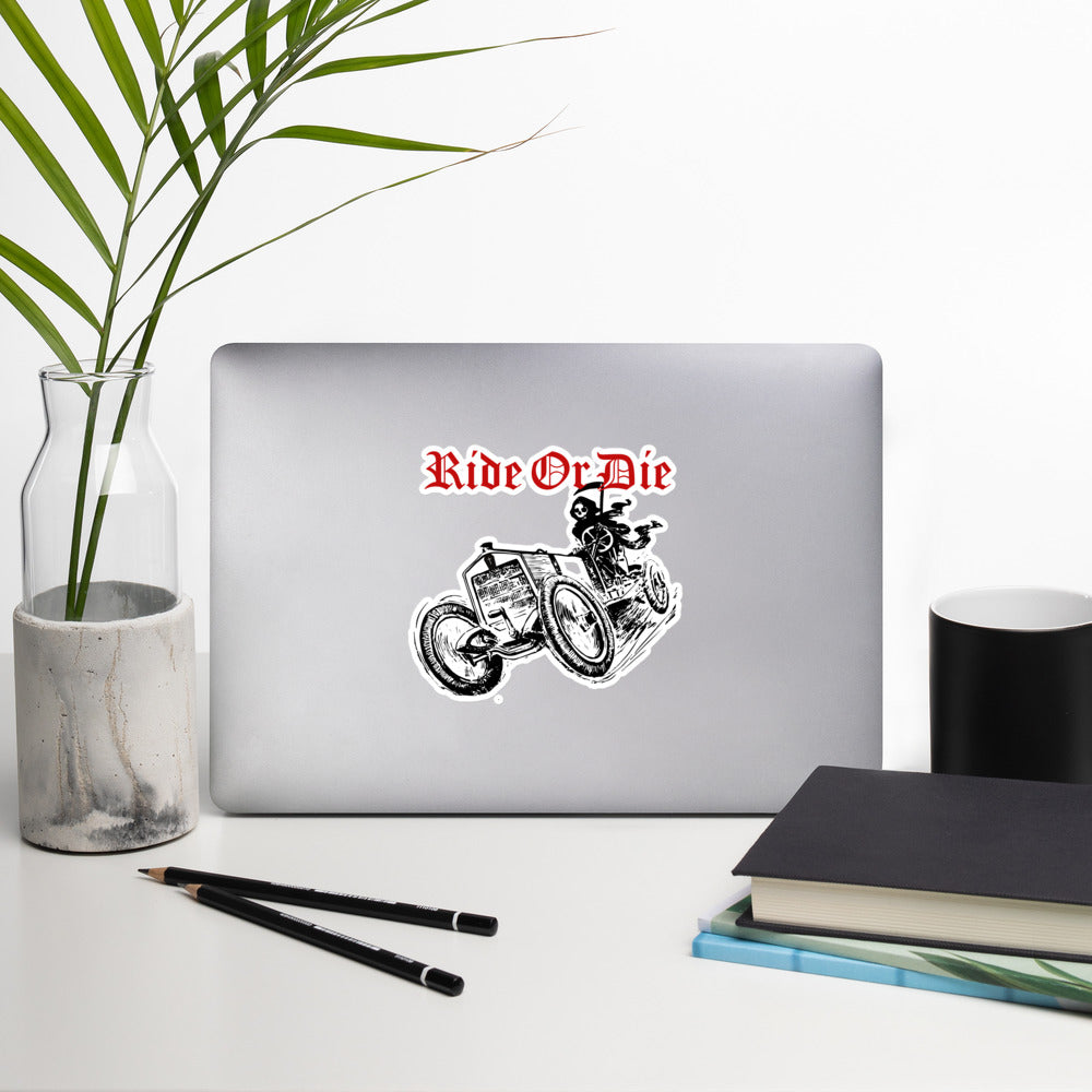 Ride or Die reaper Bubble-free stickers