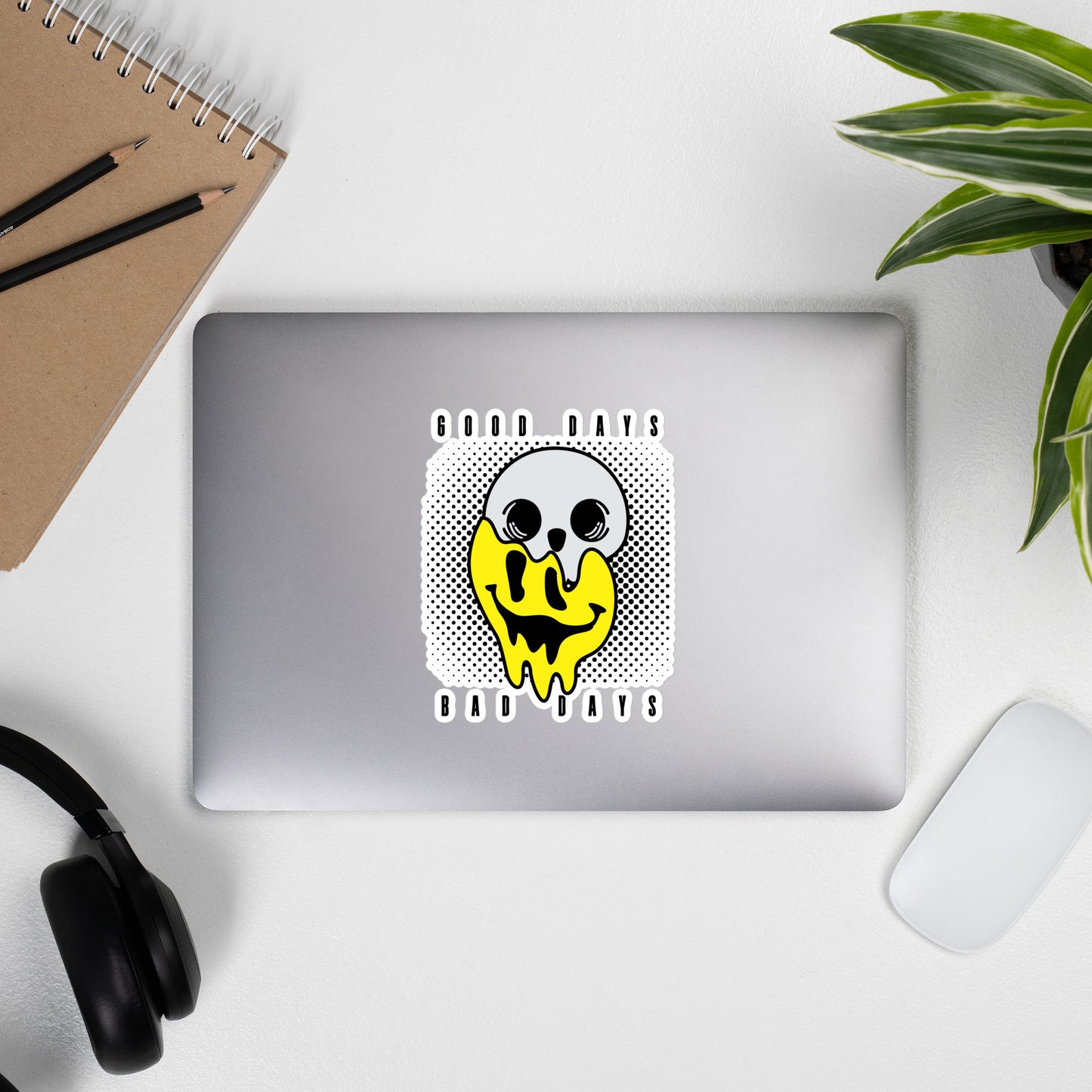 Good days Bad days drip emoji Bubble-free stickers